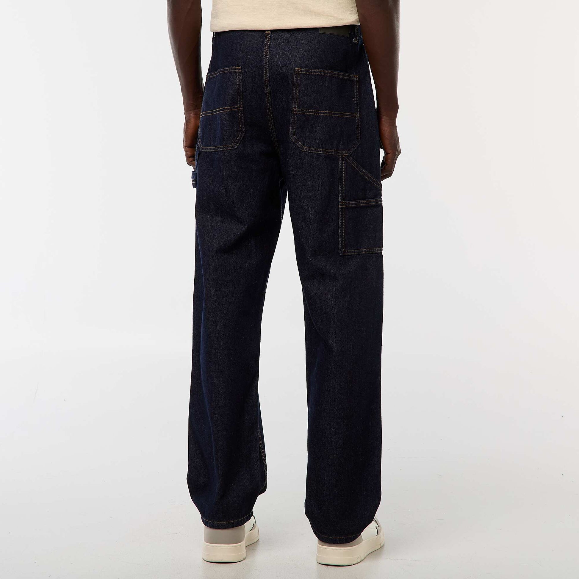 Carpenter-style denim trousers BLUE