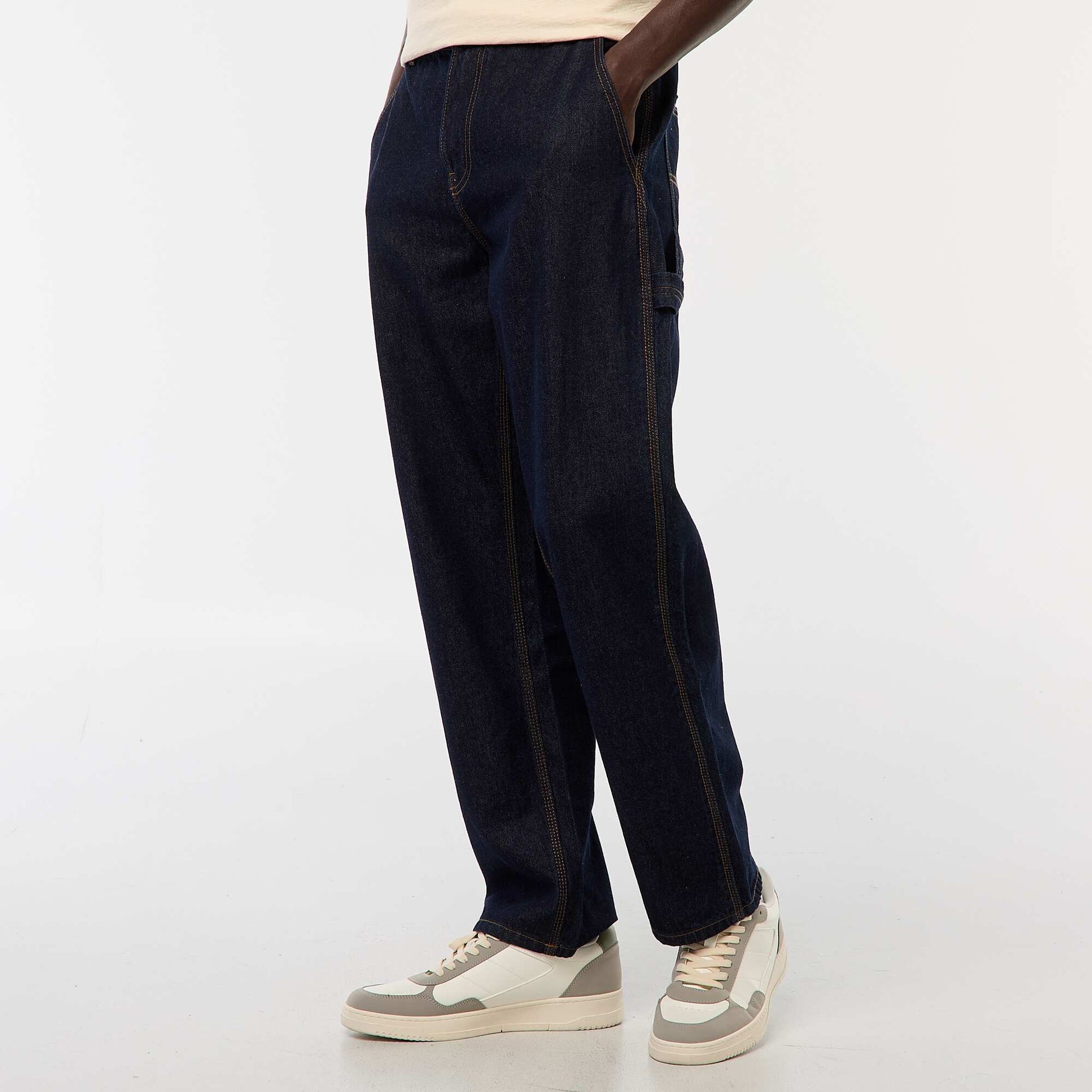 Carpenter-style denim trousers BLUE