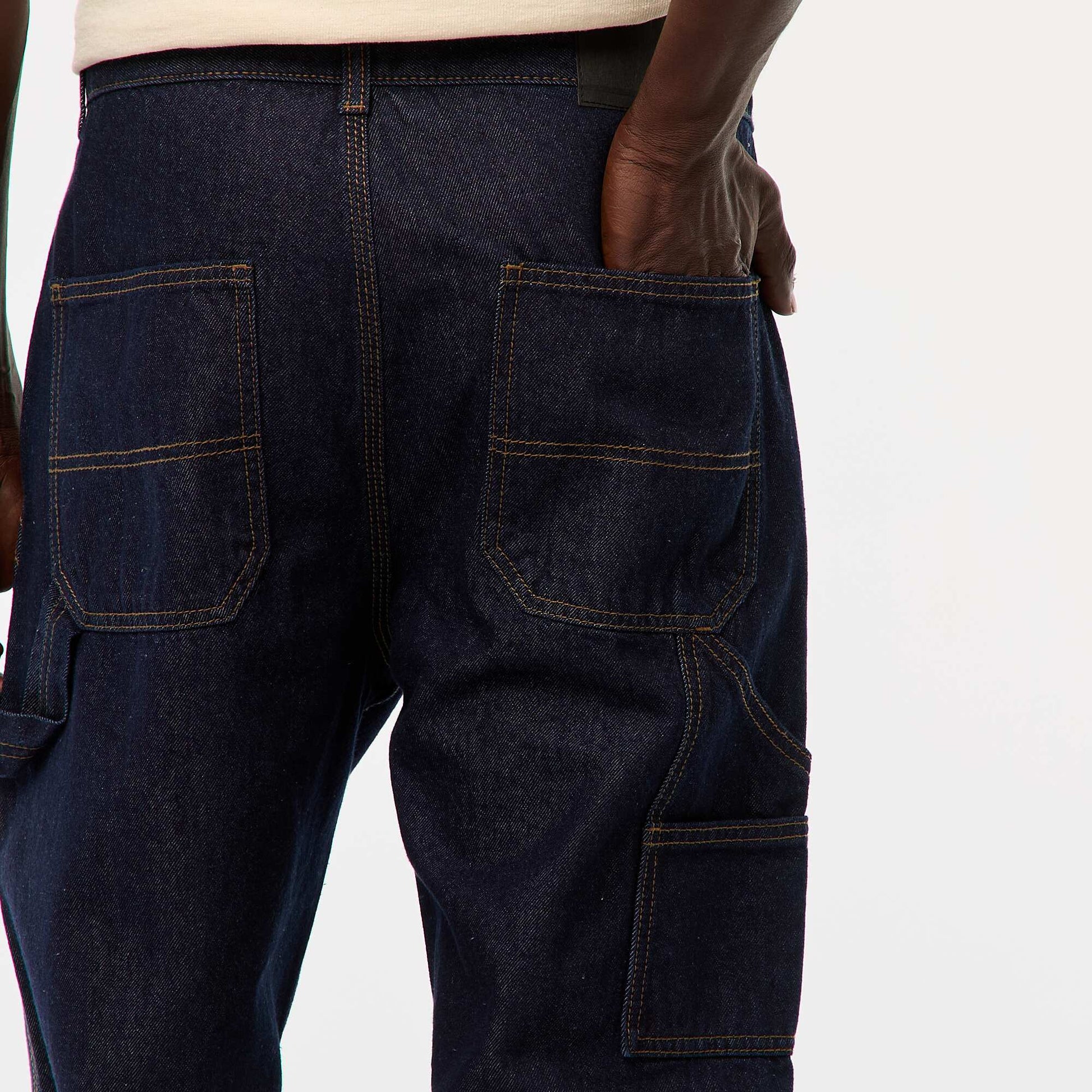 Carpenter-style denim trousers BLUE