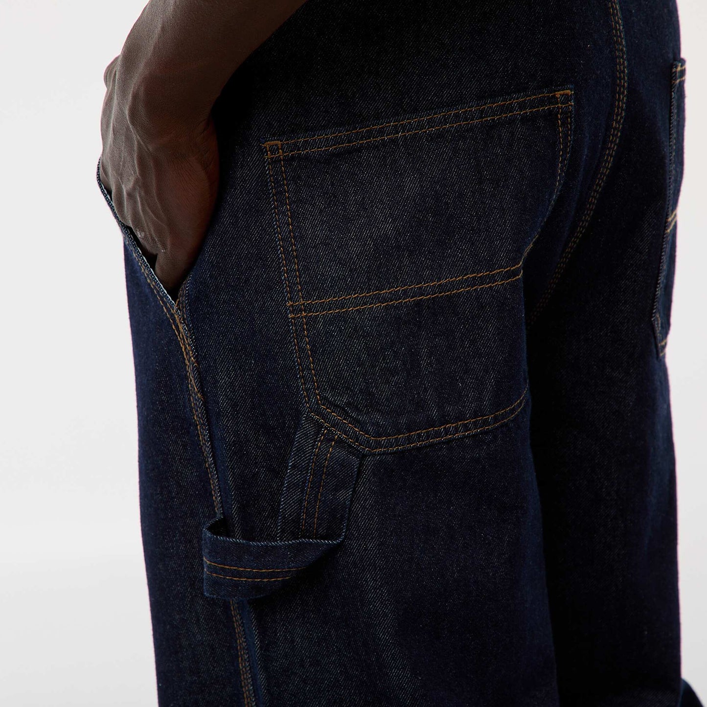 Carpenter-style denim trousers BLUE