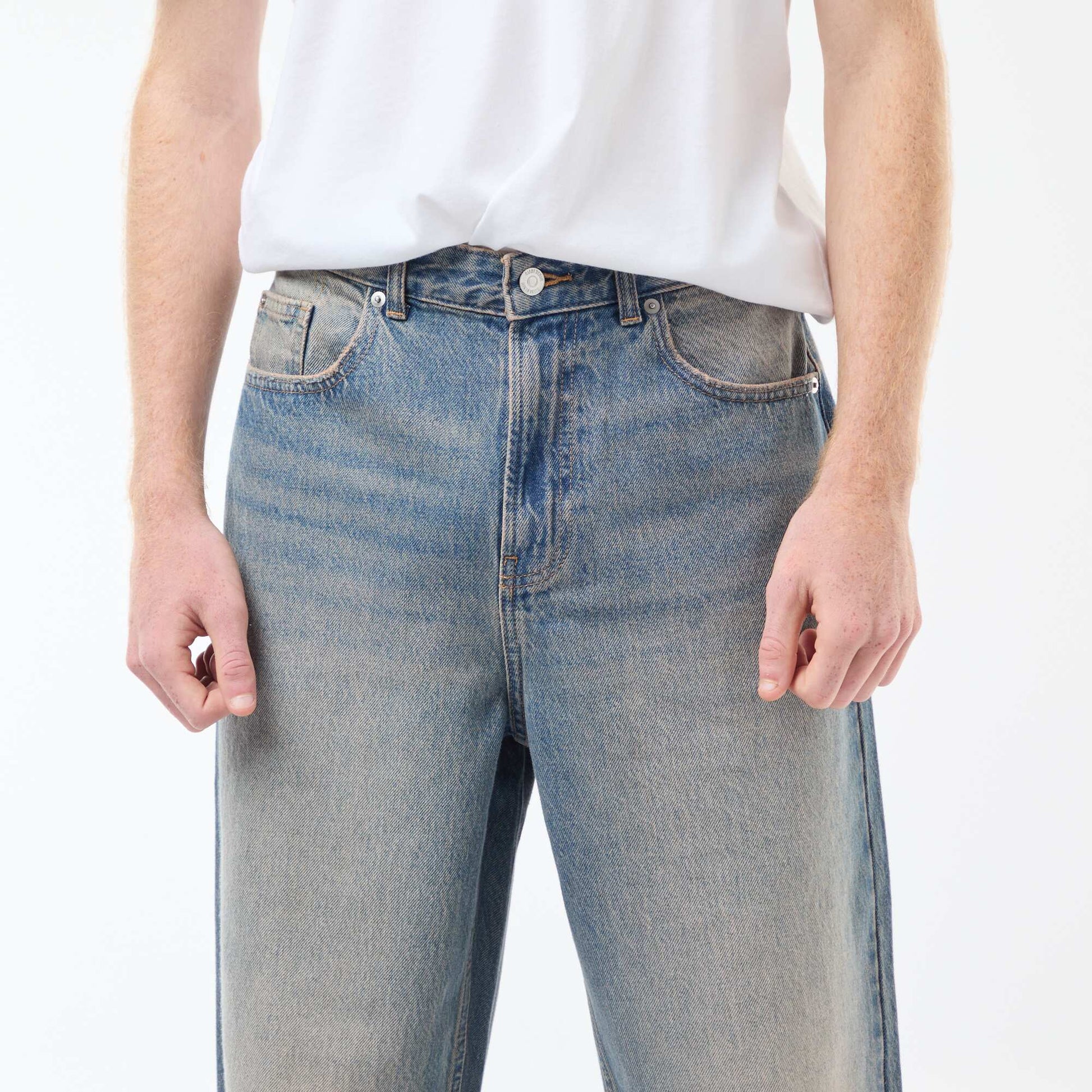 Baggy wide-leg 5-pocket jeans BLUE