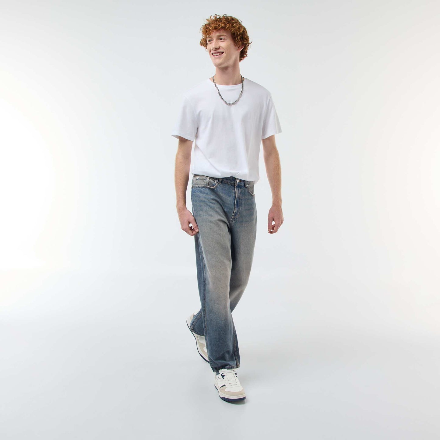 Baggy wide-leg 5-pocket jeans BLUE