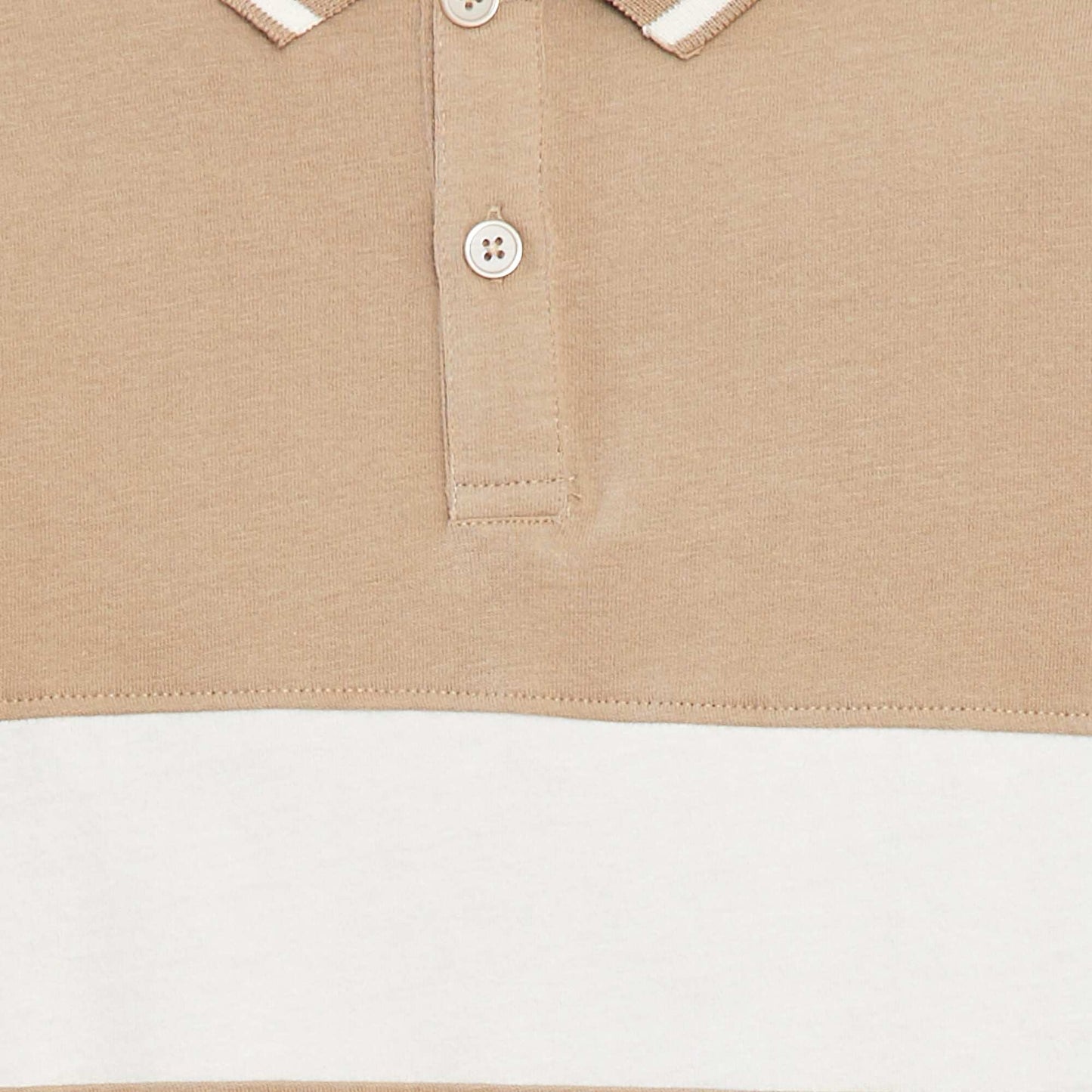 Jersey knit rugby polo shirt WHITE