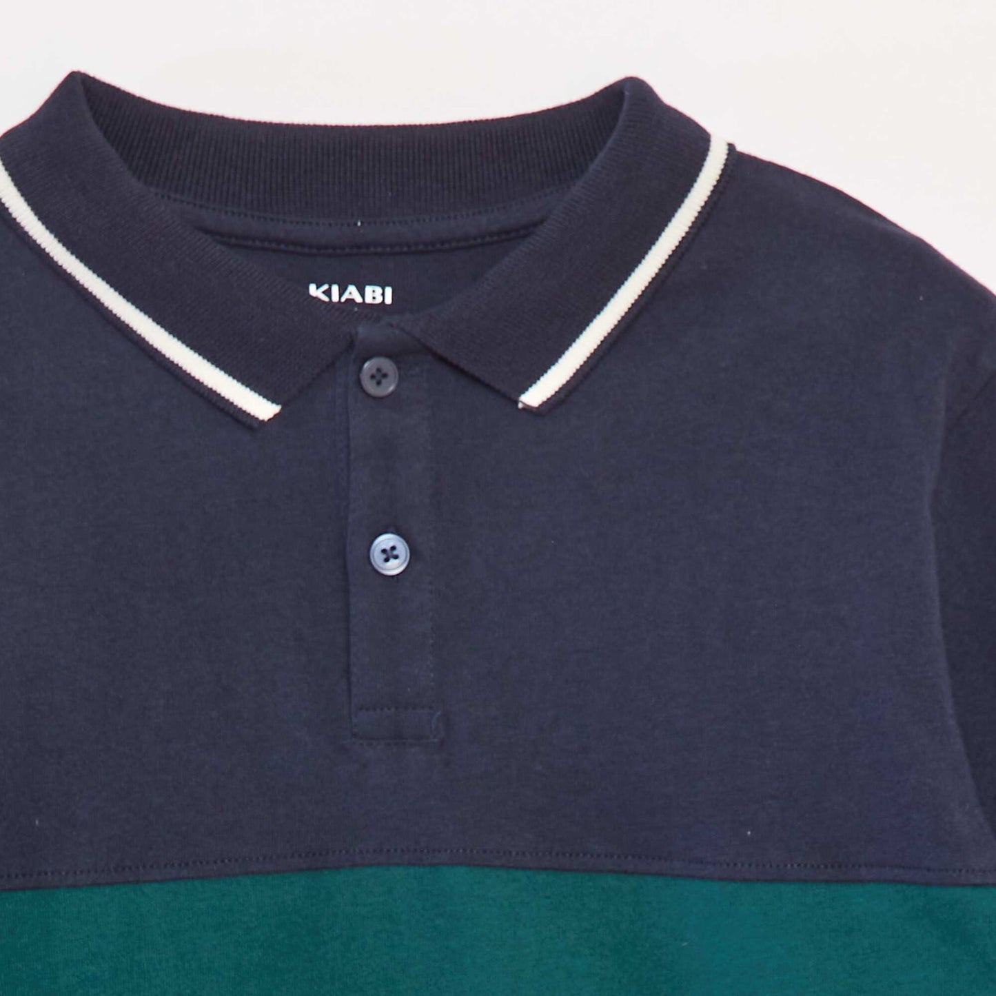 Jersey knit rugby polo shirt WHITE