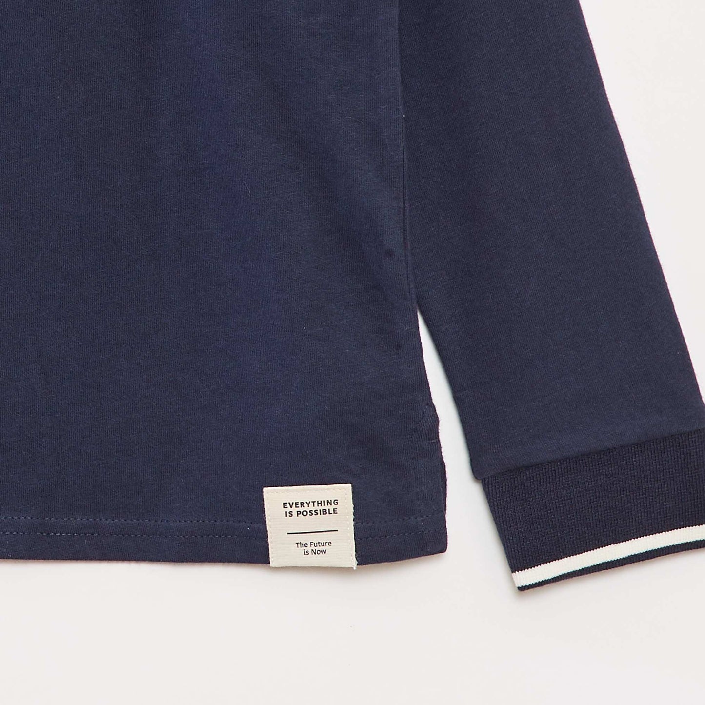 Jersey knit rugby polo shirt WHITE