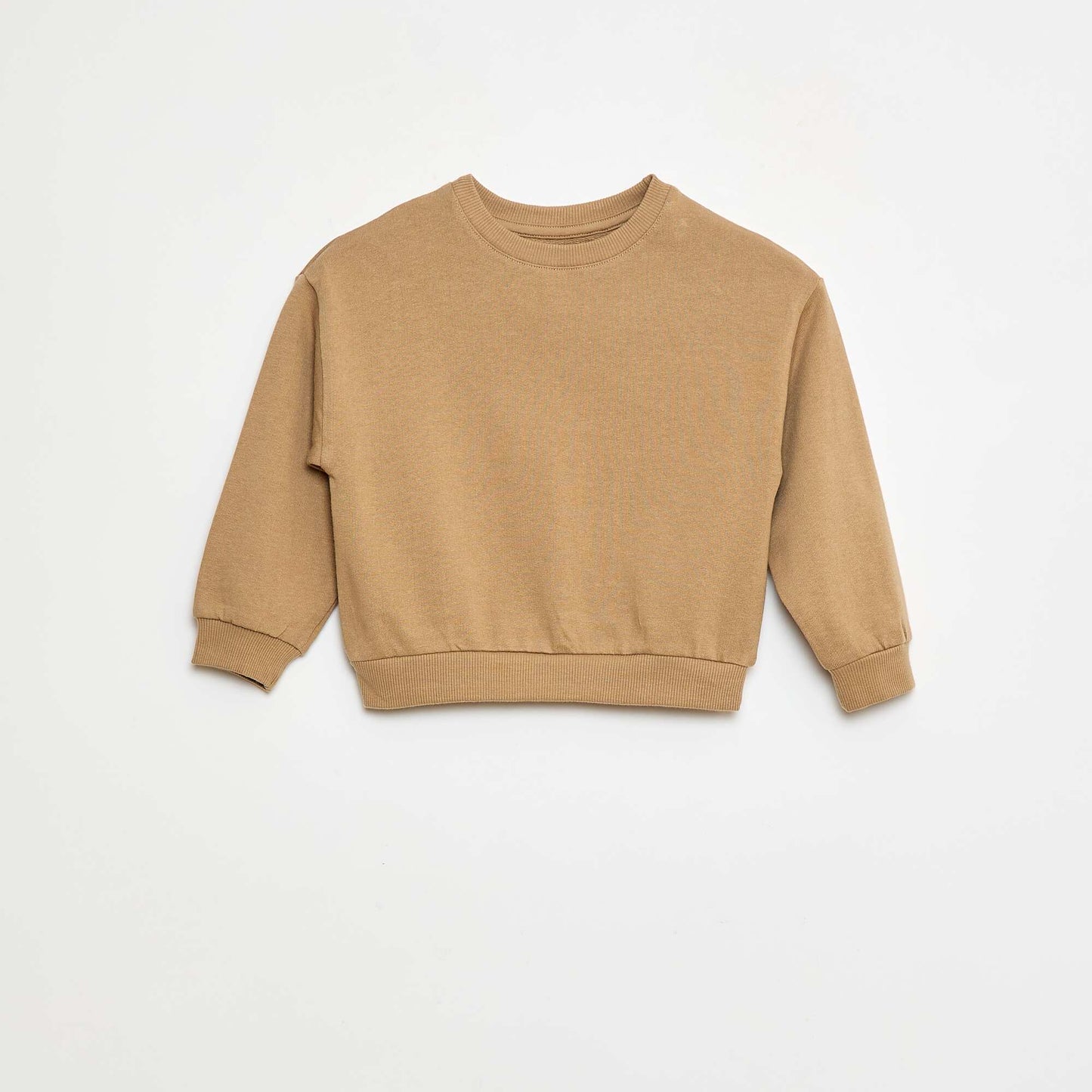 Set of 3 plain lightweight sweatshirts - 3-piece set BEIGE