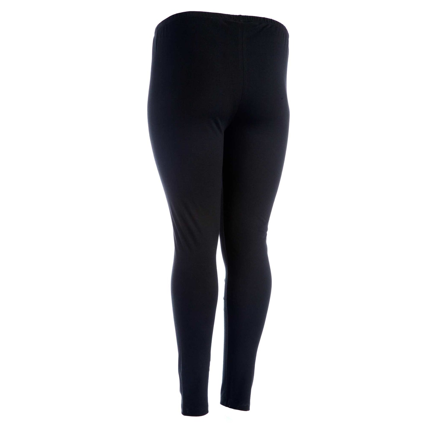 Long cotton stretch leggings black