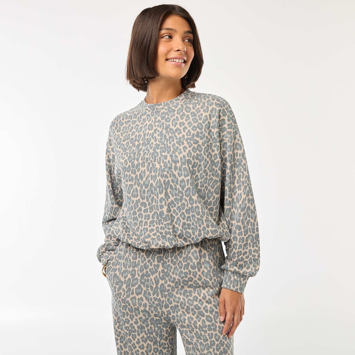 Balloon fit sweatshirt BEIGE