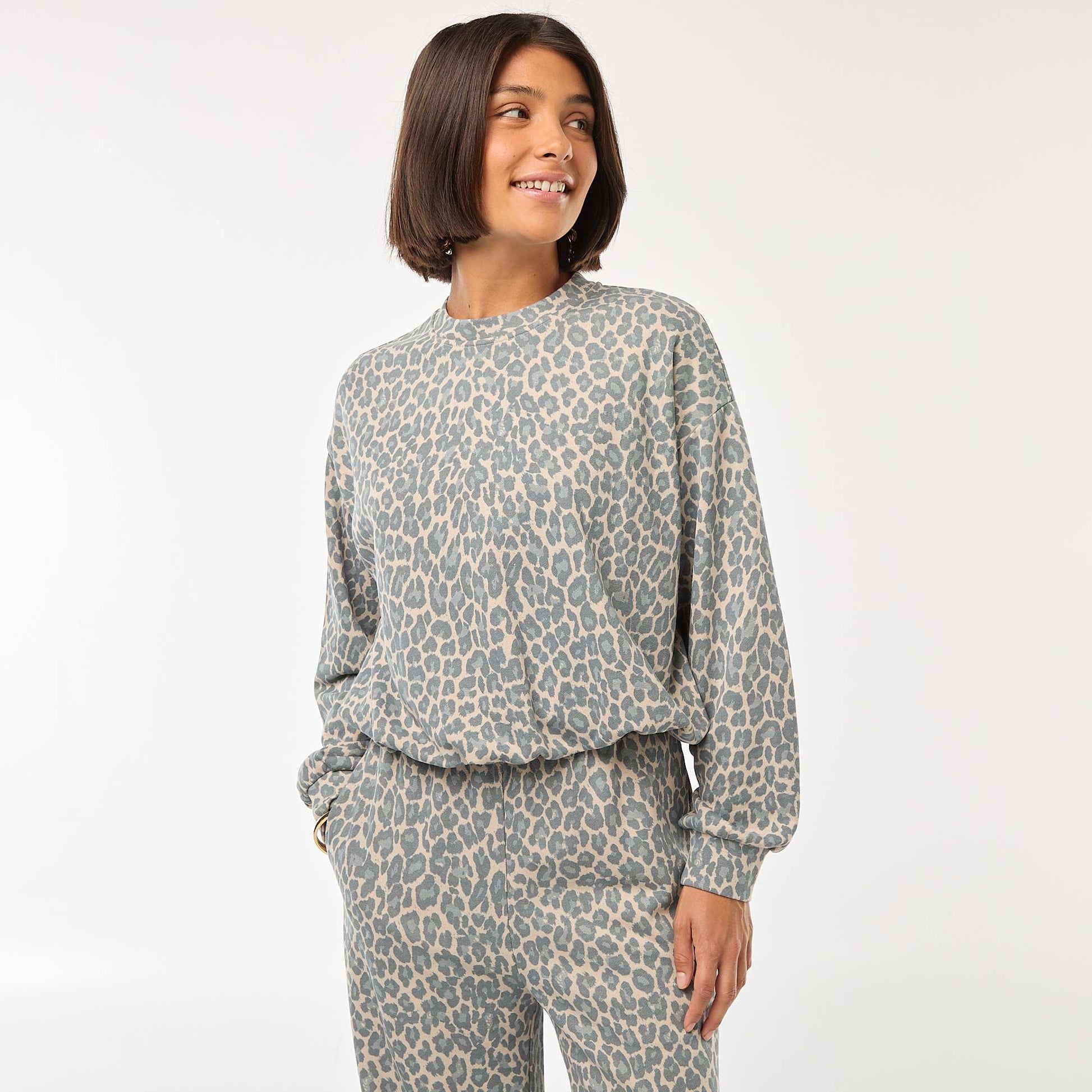 Balloon fit sweatshirt BEIGE