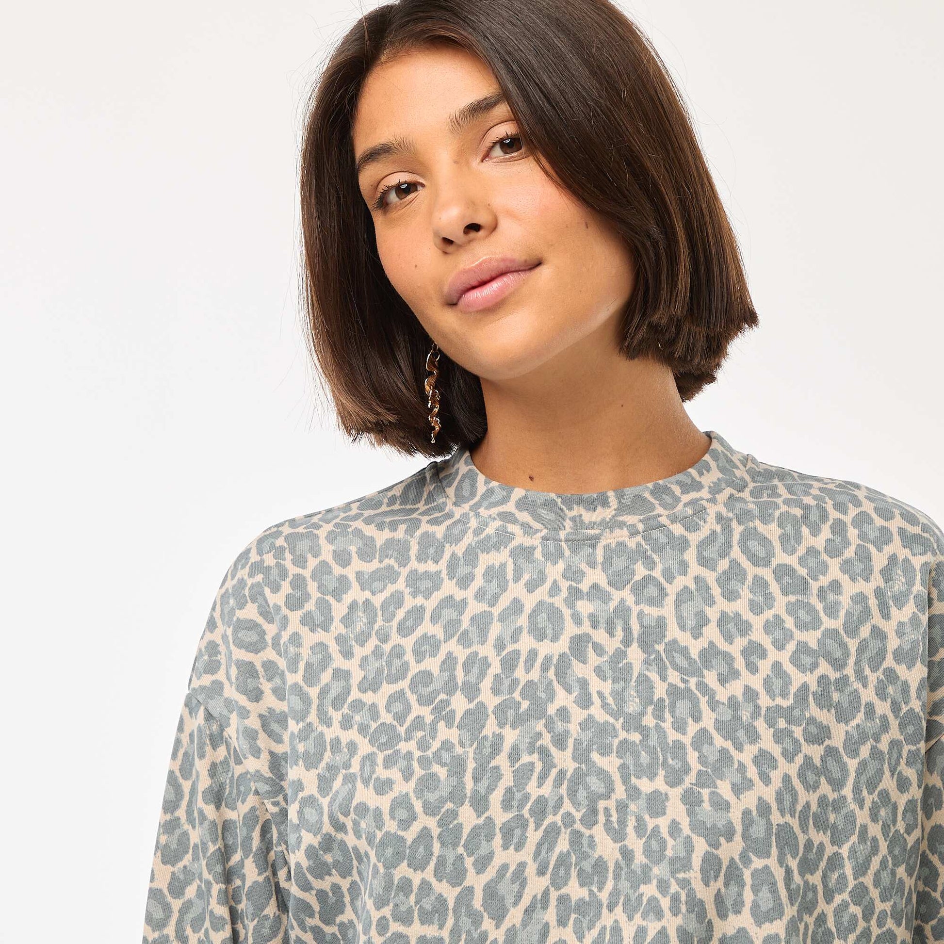 Balloon fit sweatshirt BEIGE