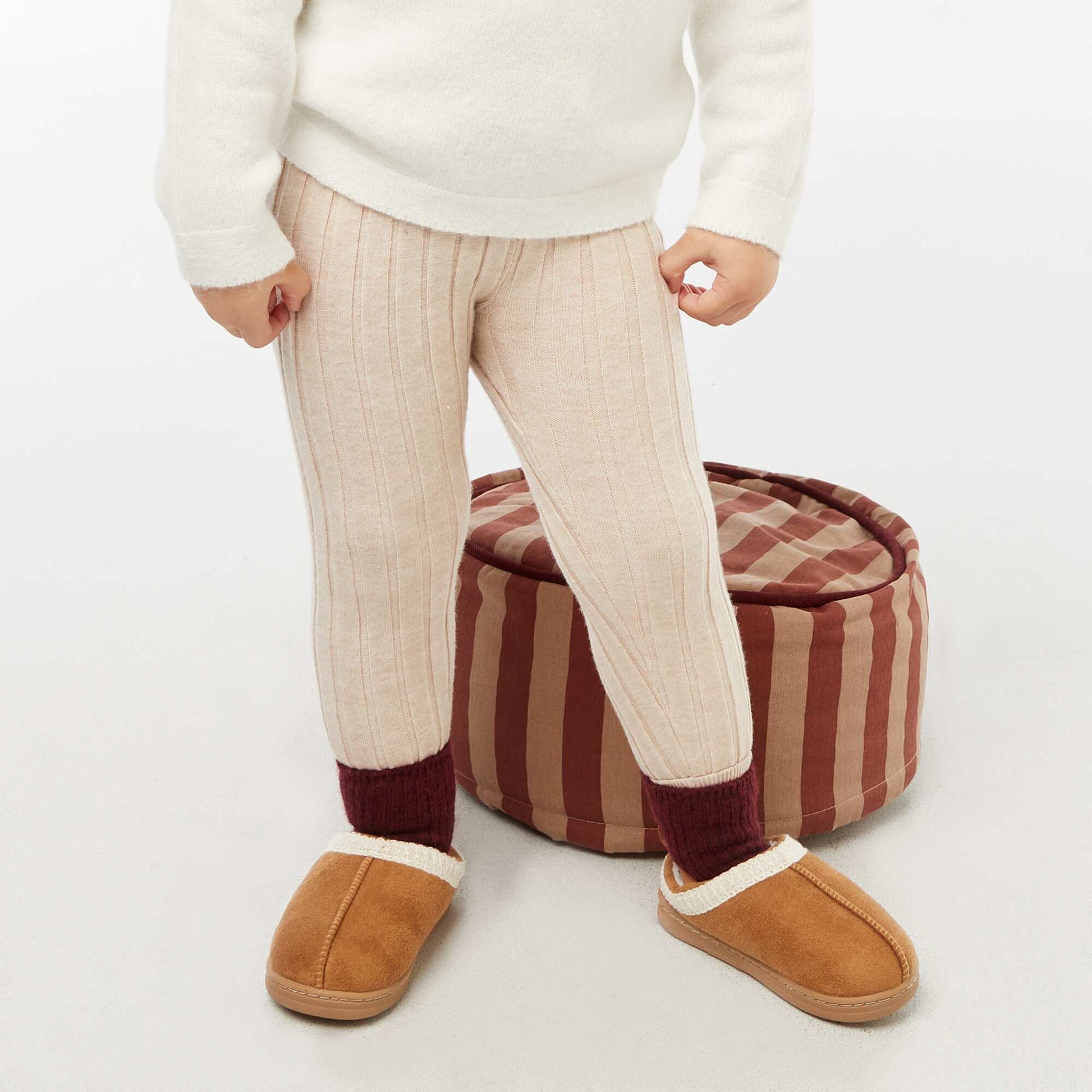Ribbed Leggings BEIGE