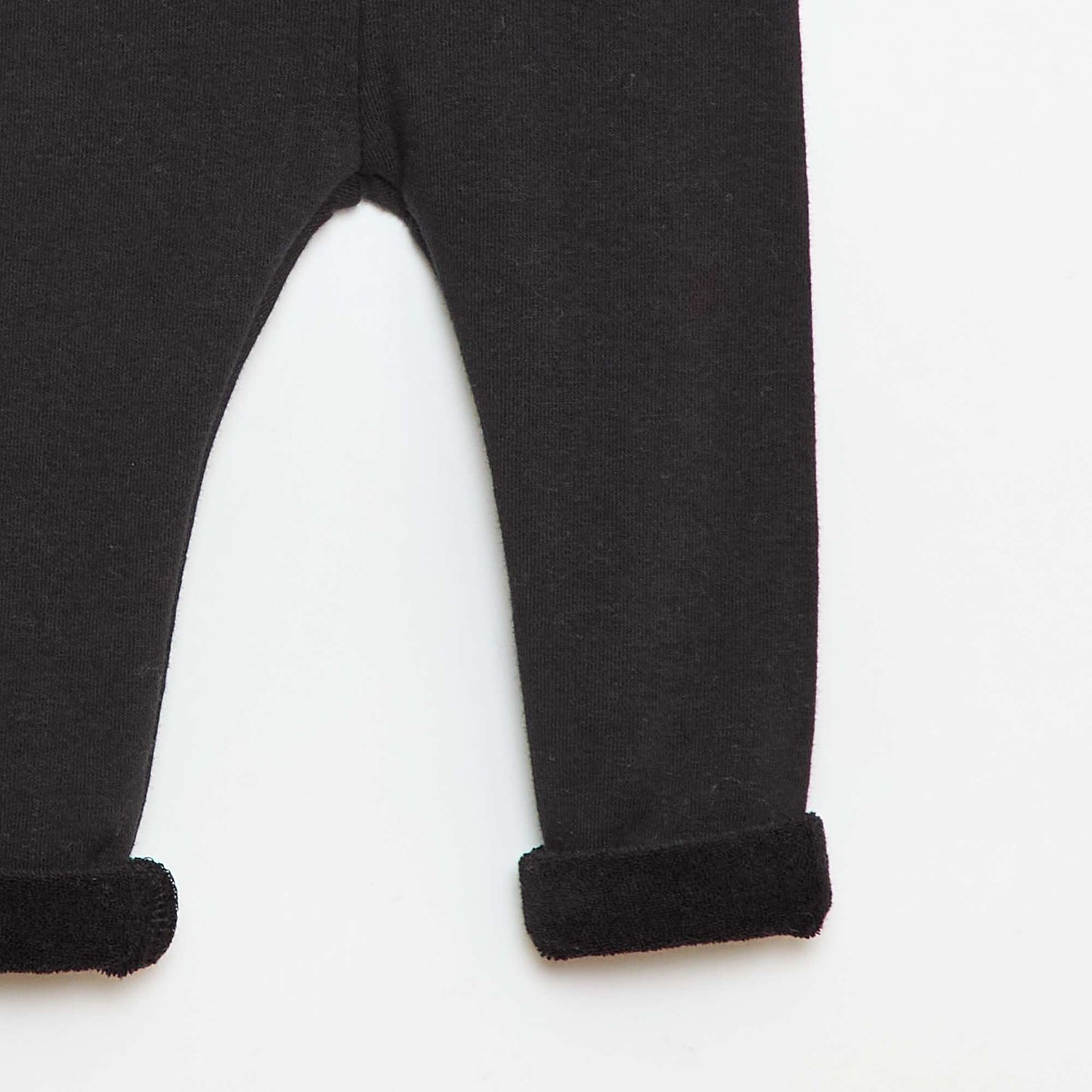 Brushed Knit Cotton Leggings BLACK