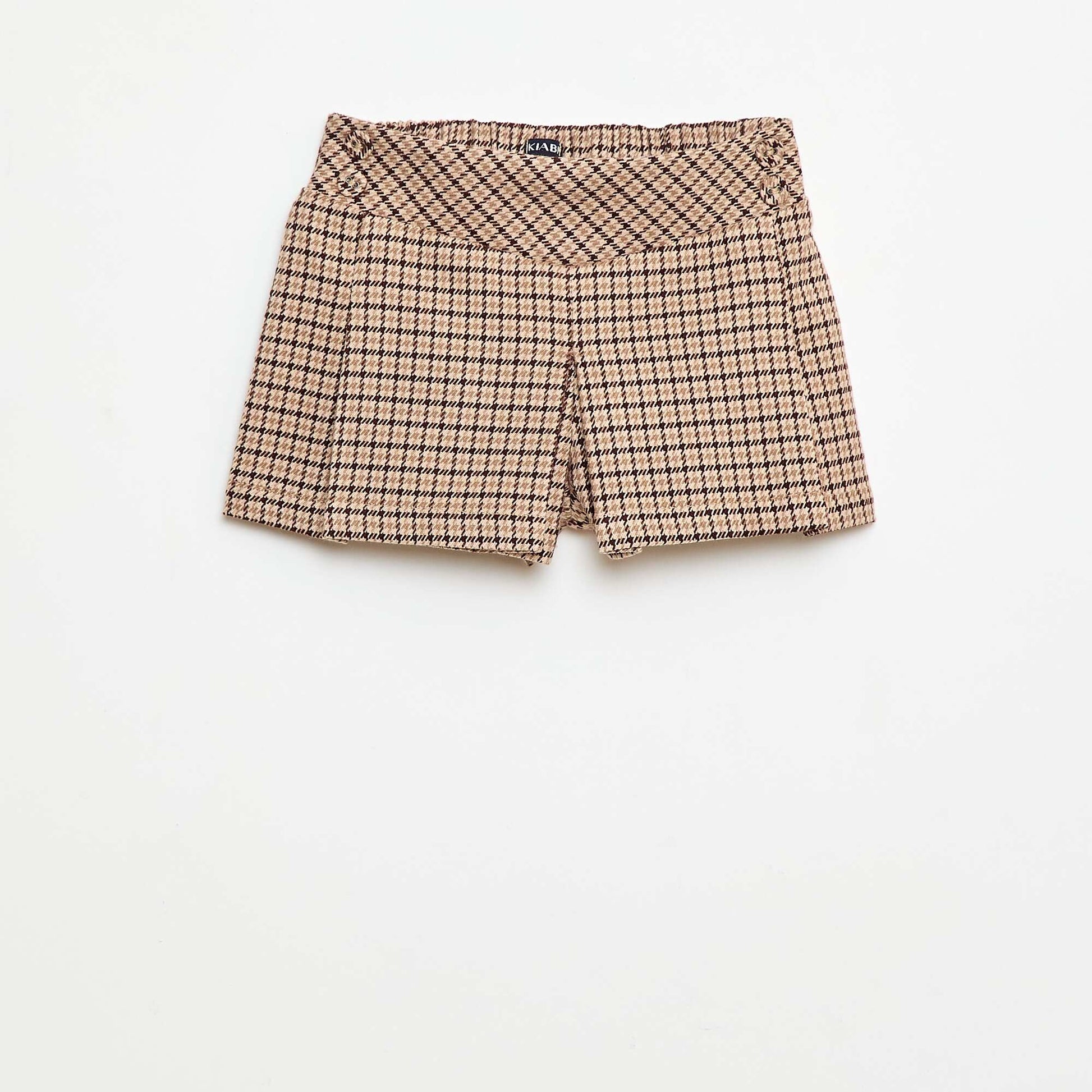 Checked Flannel Shorts BEIGE