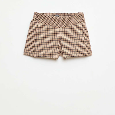 Checked Flannel Shorts BEIGE