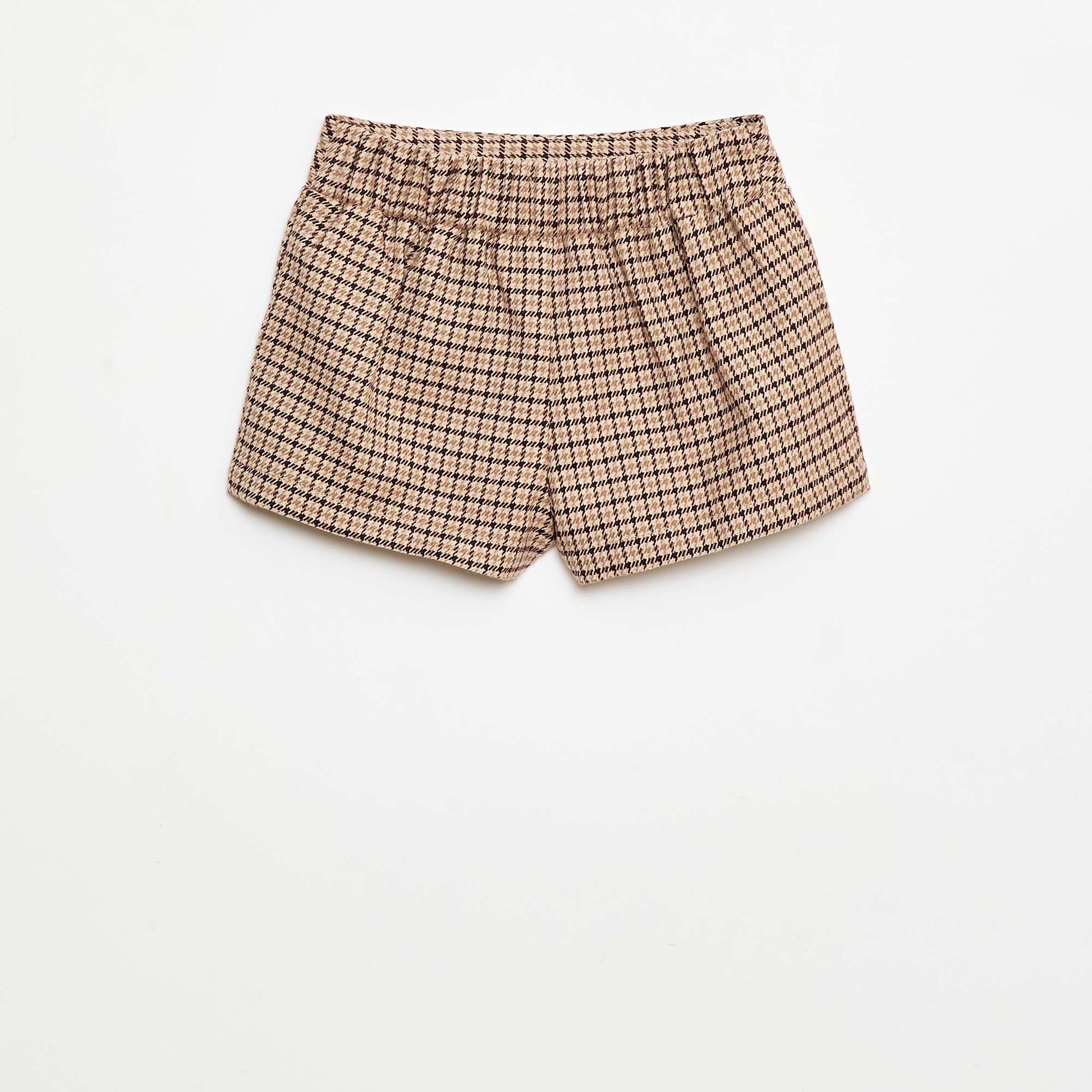 Checked Flannel Shorts BEIGE