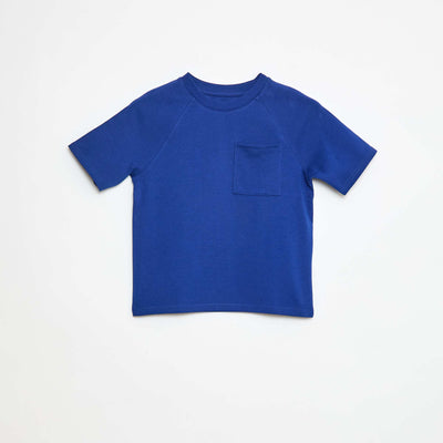 Loose-fit cotton T-shirt BLUE