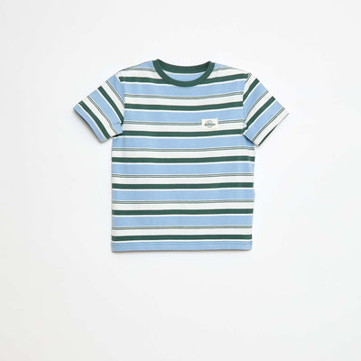 Striped short-sleeved T-shirt BLUE