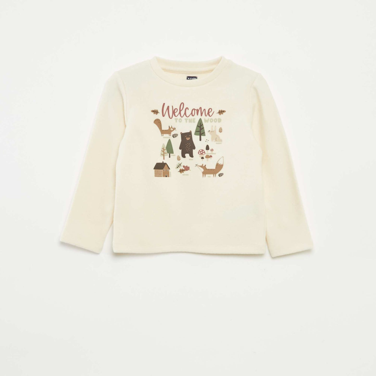 Snuggly Knit Printed T-Shirt WHITE