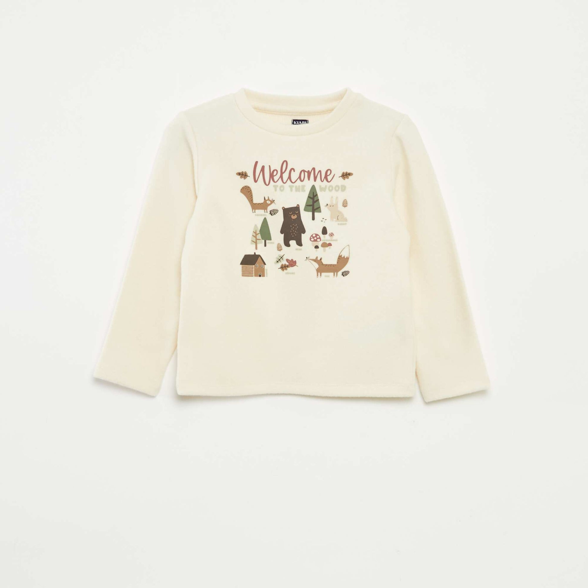 Snuggly Knit Printed T-Shirt WHITE