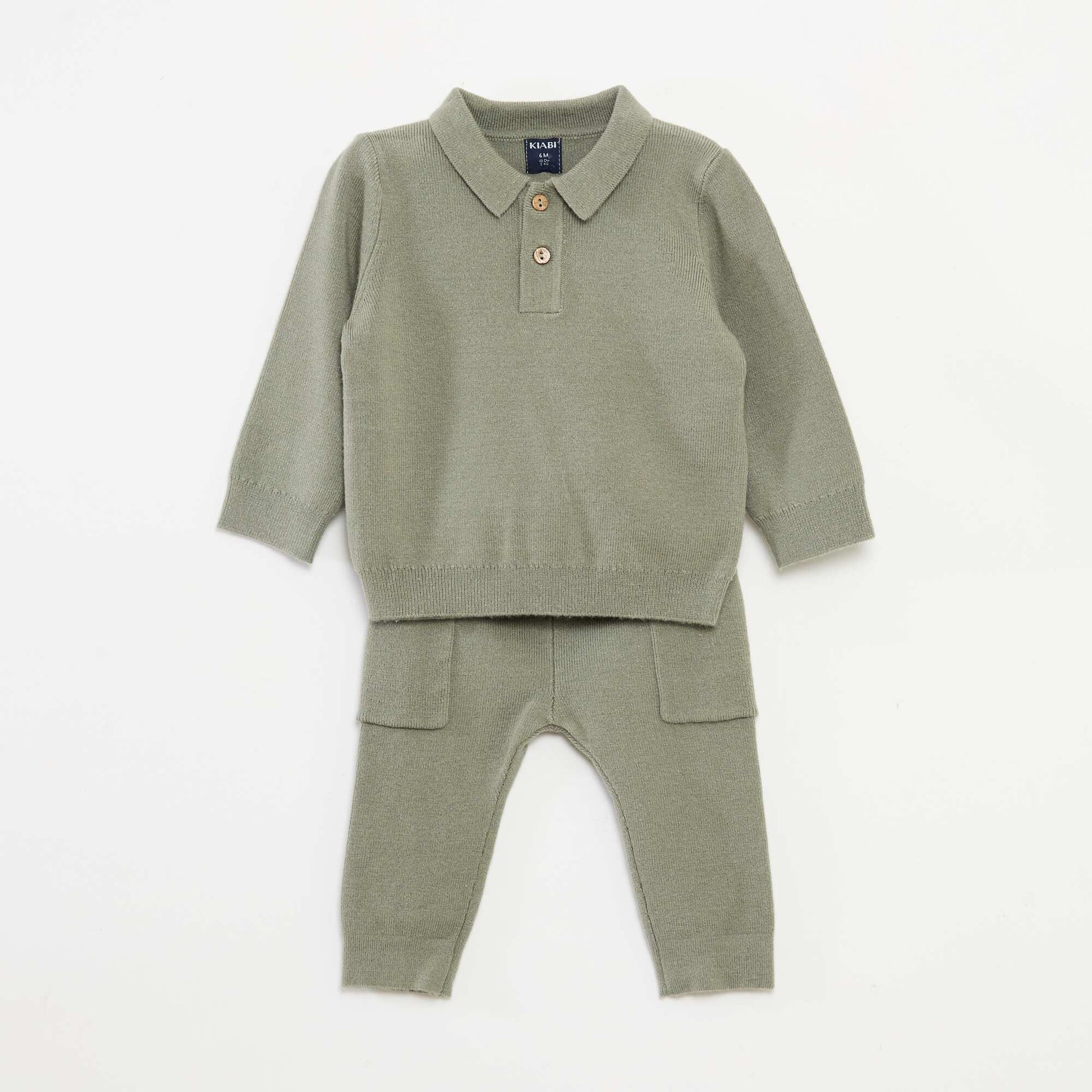 Two-Piece Knit Set GREEN