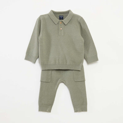 Two-Piece Knit Set GREEN