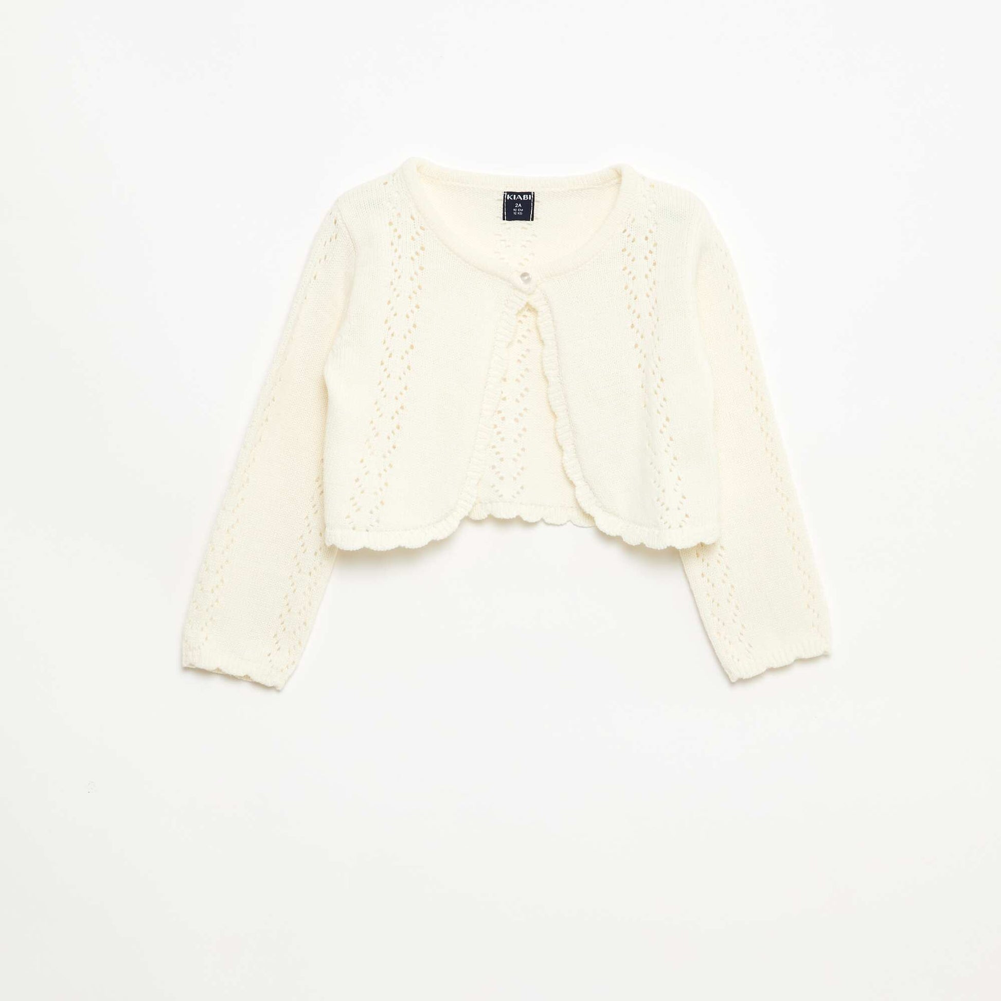 Open Knit Bolero WHITE