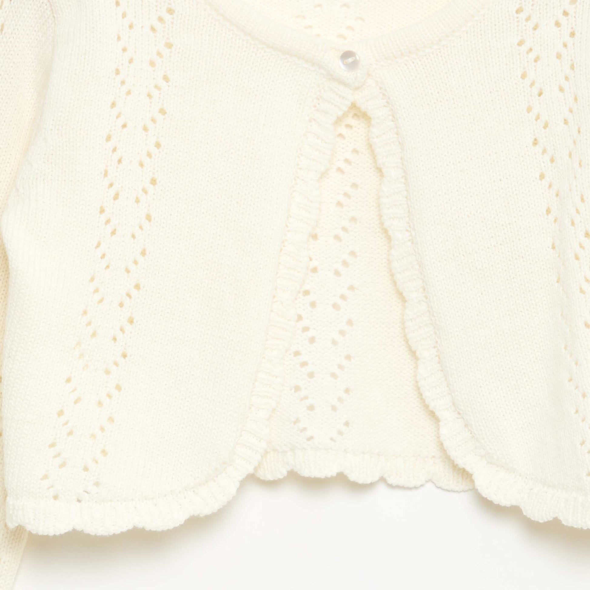 Open Knit Bolero WHITE