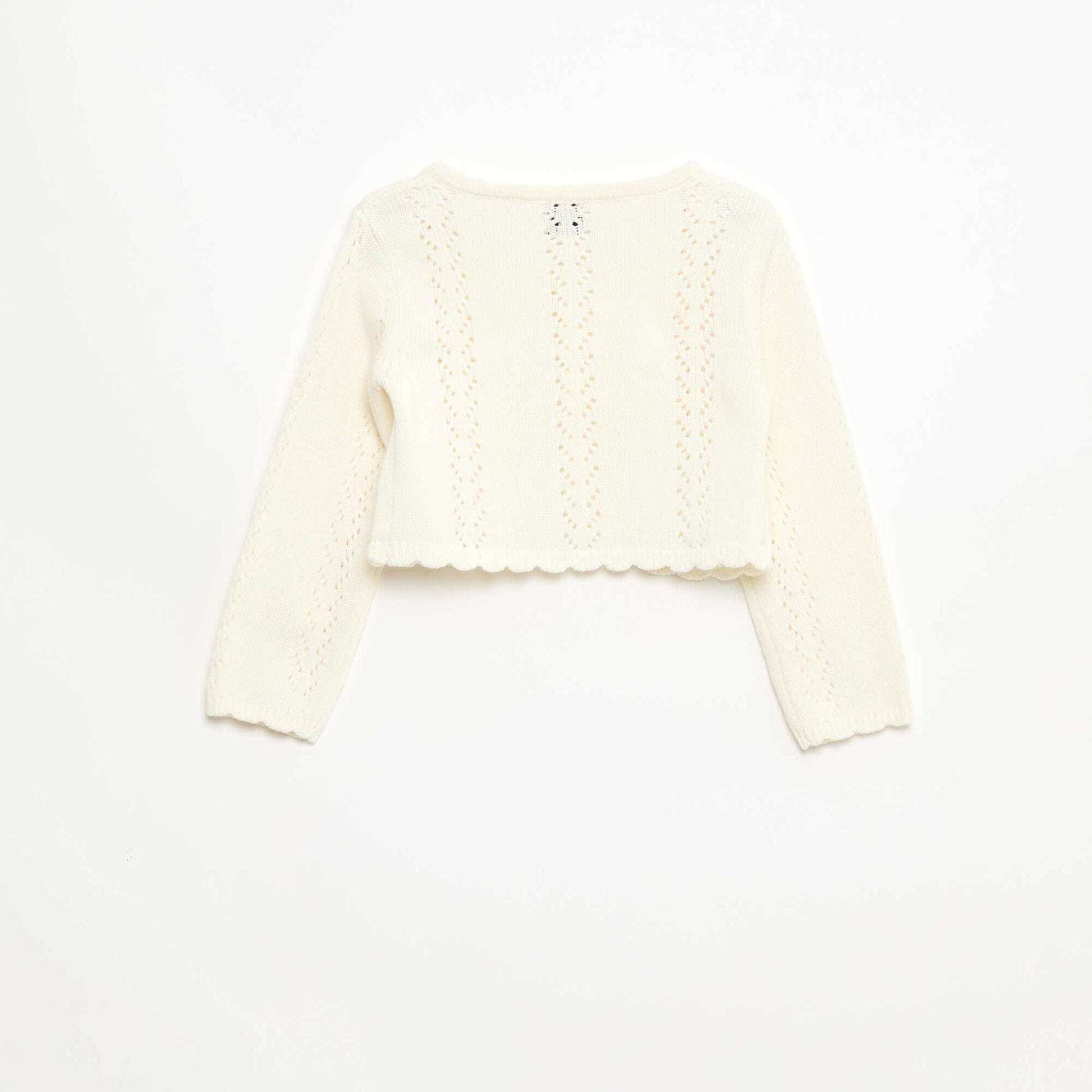 Open Knit Bolero WHITE