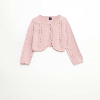 Open Knit Bolero PINK