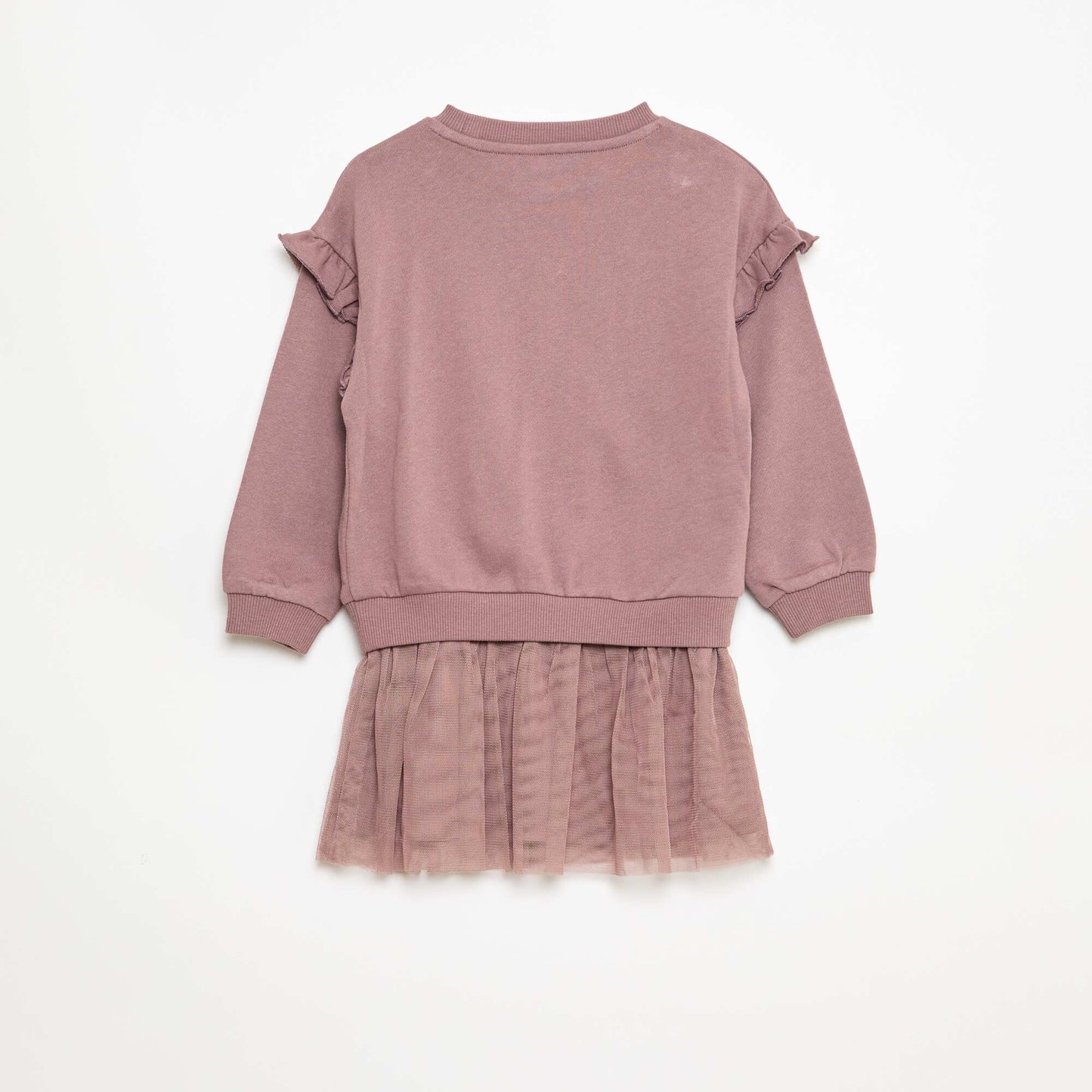 Sweatshirt Dress with Tulle Skirt Base PURPLE