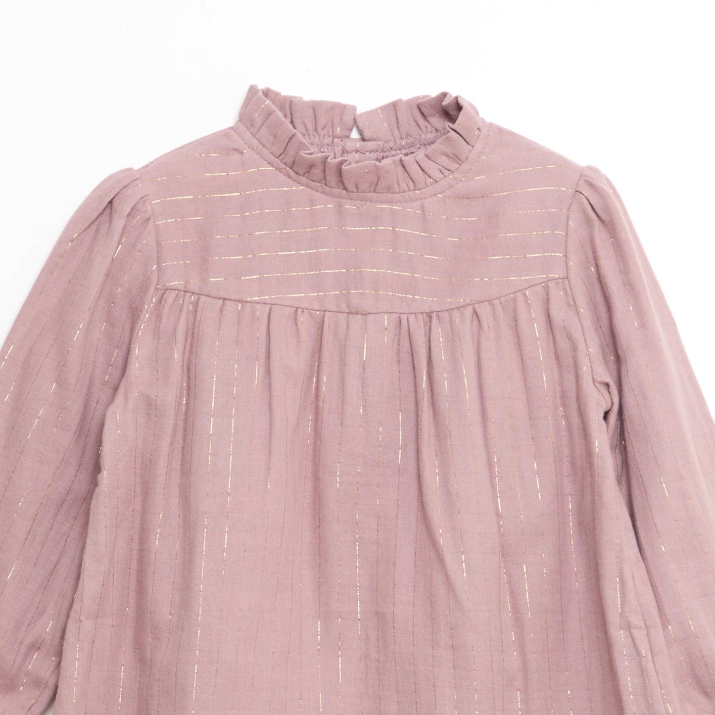 Cotton Gauze Dress with Shimmering Threads PINK