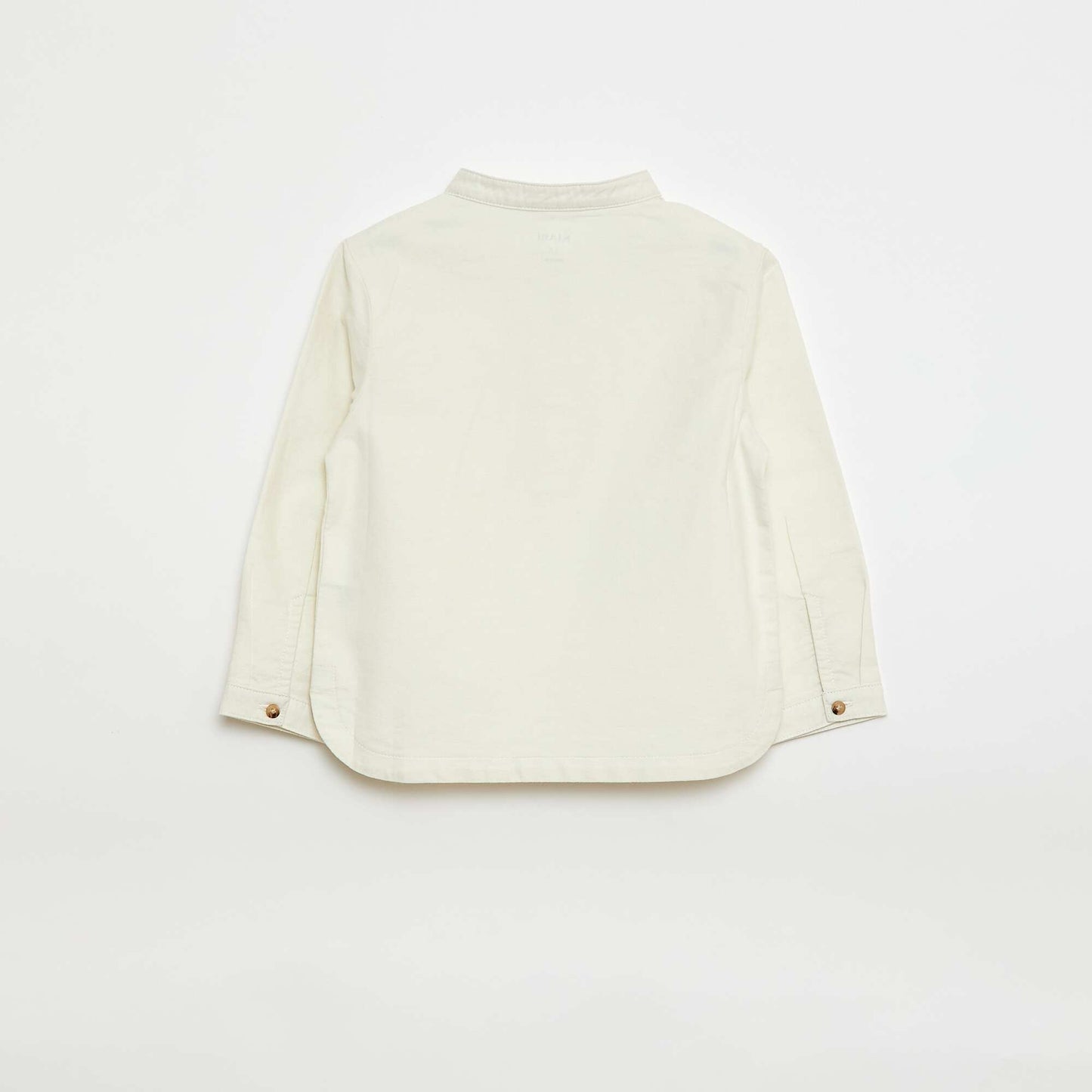 Oxford Shirt with Mandarin Collar WHITE