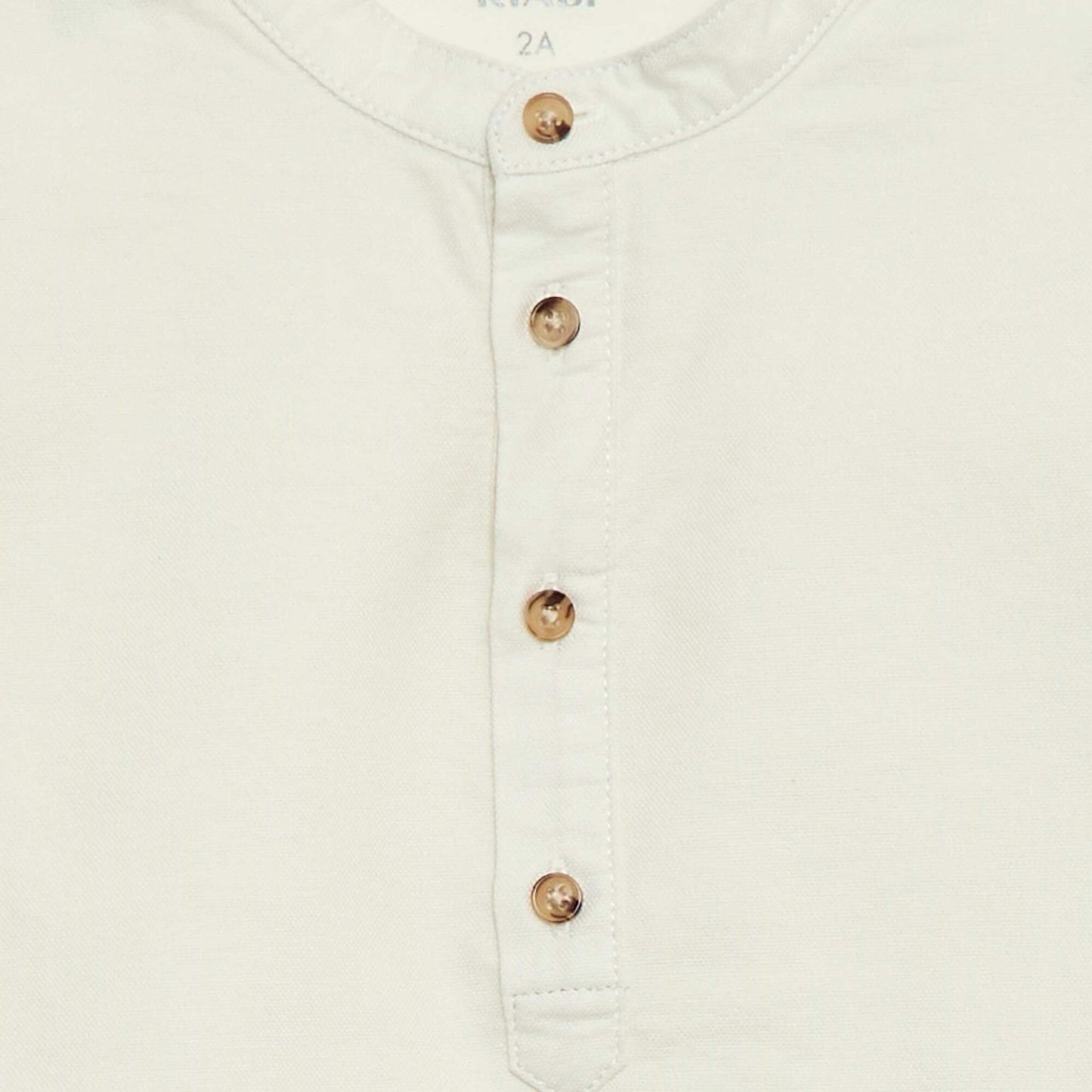 Oxford Shirt with Mandarin Collar WHITE