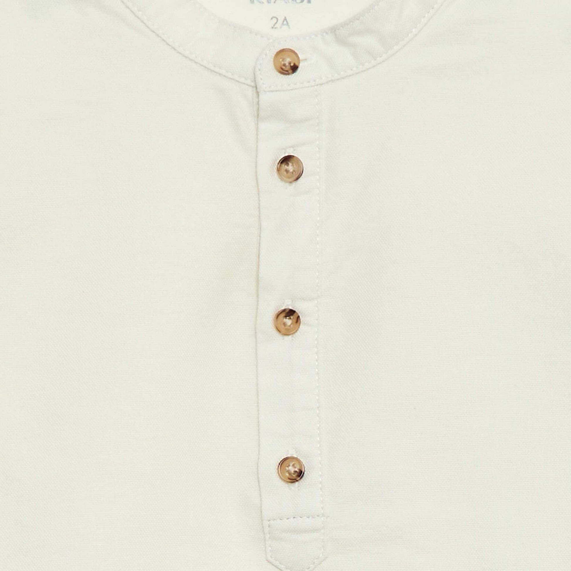 Oxford Shirt with Mandarin Collar WHITE