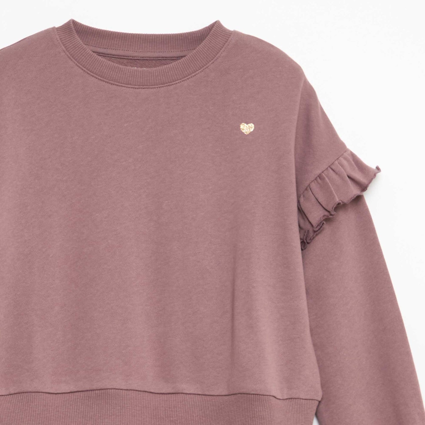 French Terry Knit Sweatshirt Dress PURPLE