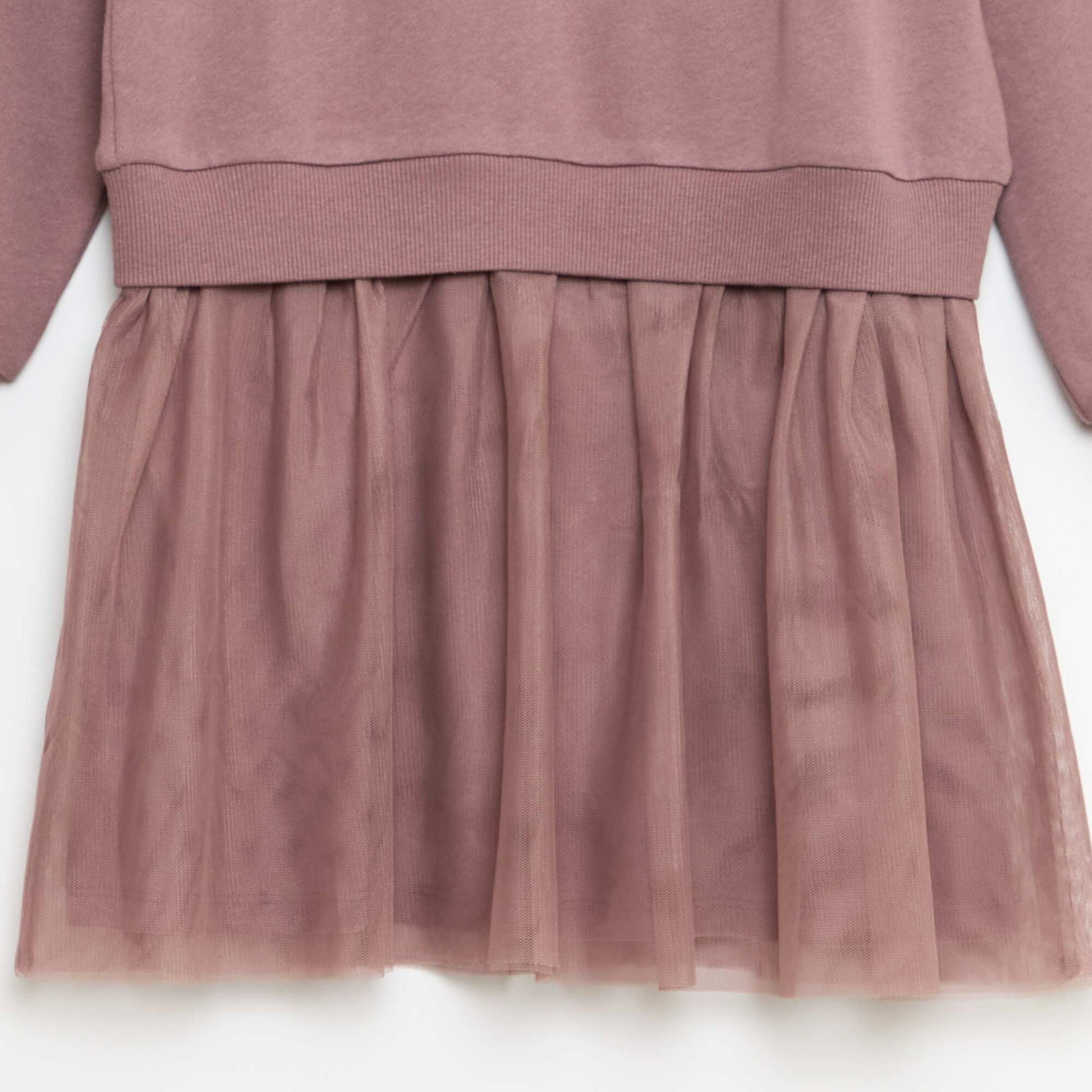 French Terry Knit Sweatshirt Dress PURPLE