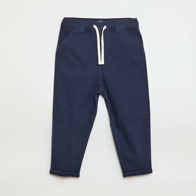 Dobby Paperbag Trousers BLUE