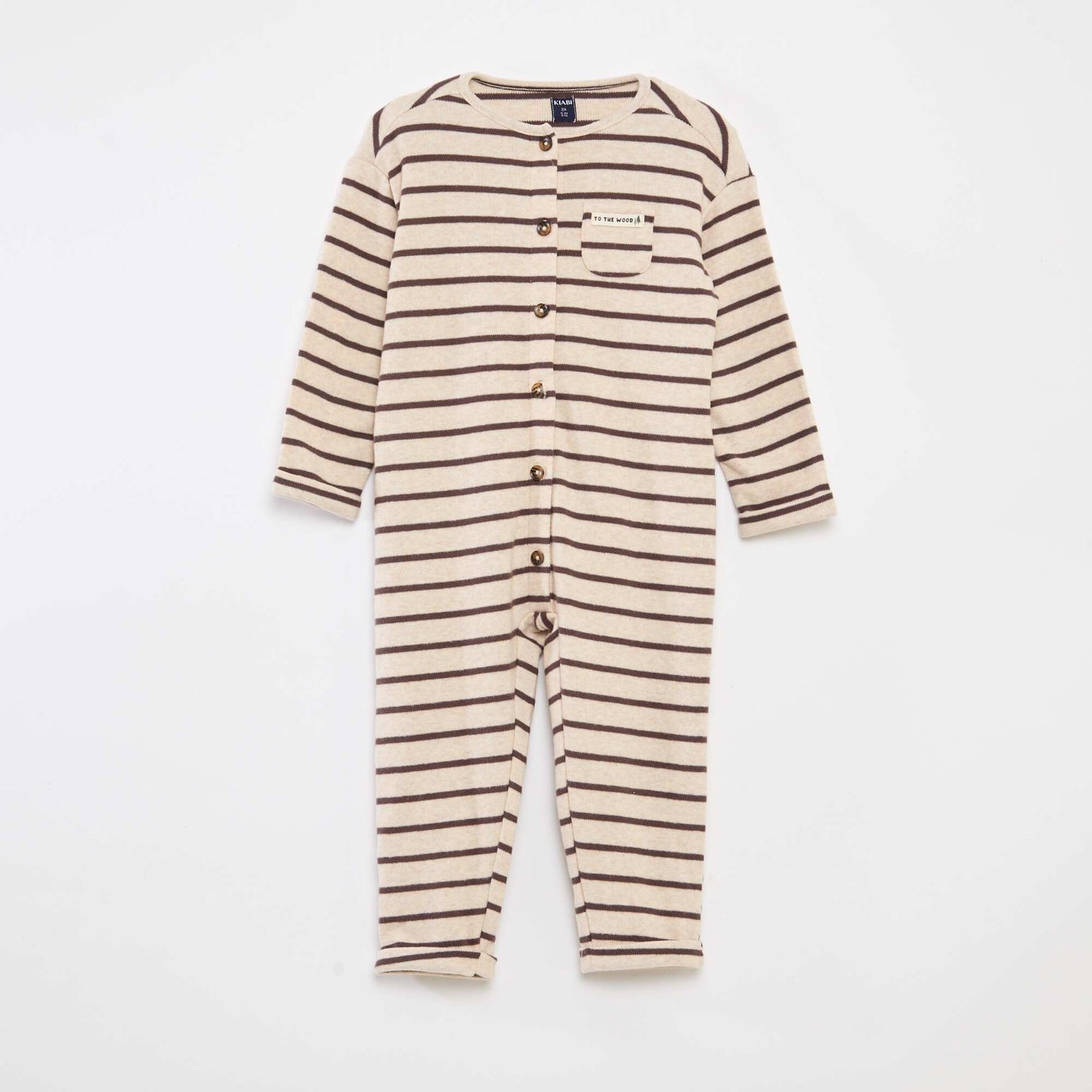 Long Snug Knit Jumpsuit BROWN