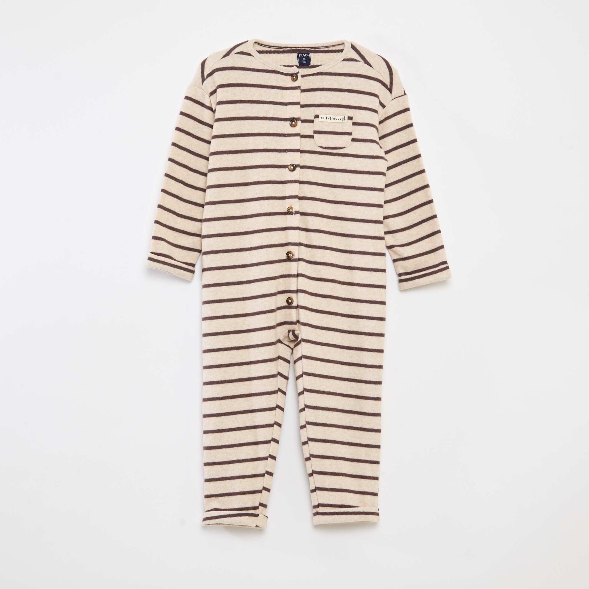Long Snug Knit Jumpsuit BROWN