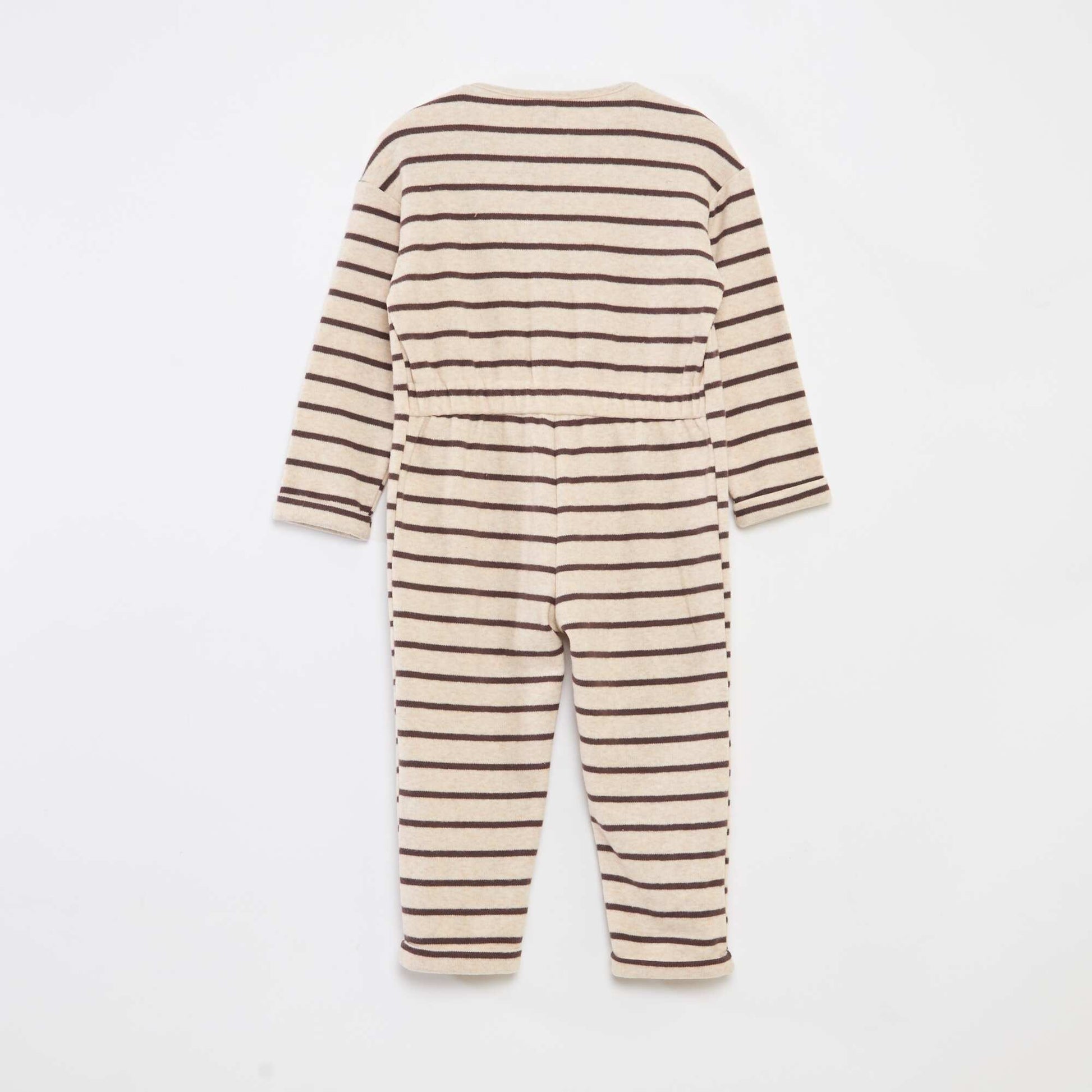 Long Snug Knit Jumpsuit BROWN
