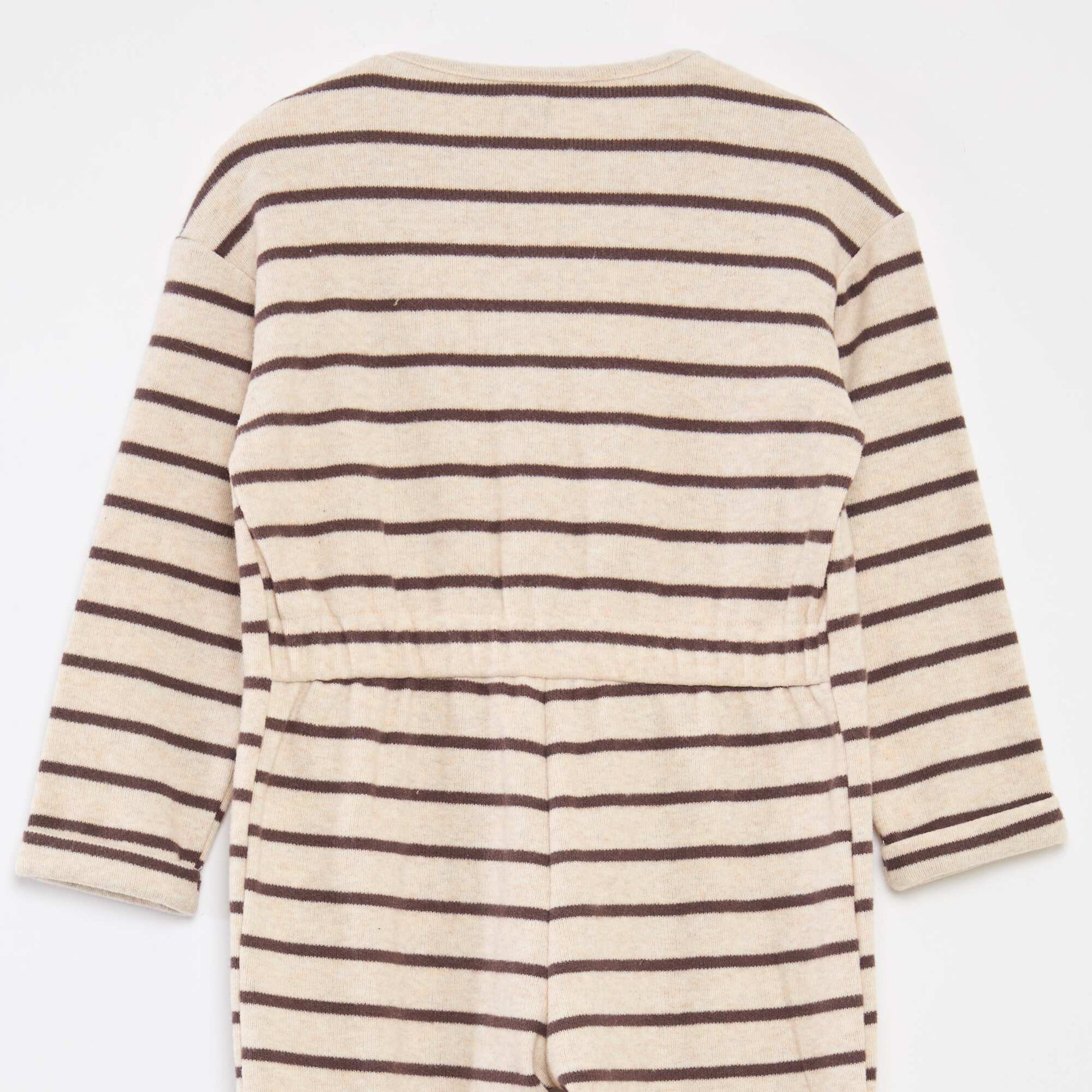 Long Snug Knit Jumpsuit BROWN