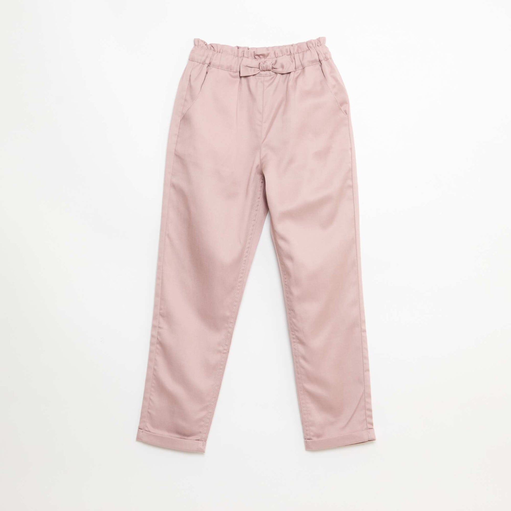 Tencel Trousers with Plain Knot PURPLE