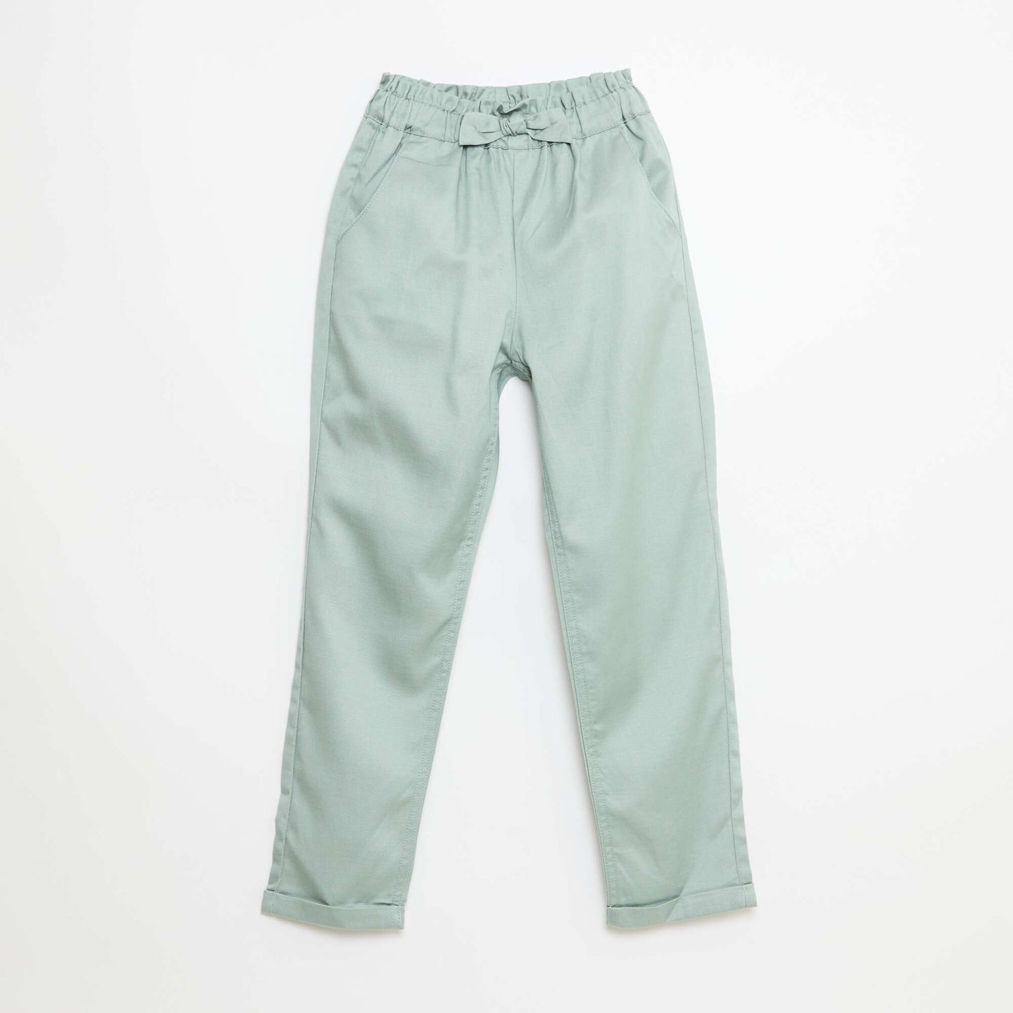 Tencel Trousers with Plain Bow GREEN