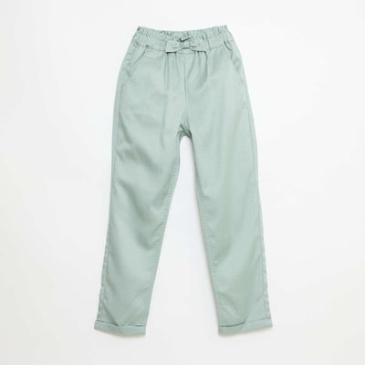 Tencel Trousers with Plain Bow GREEN