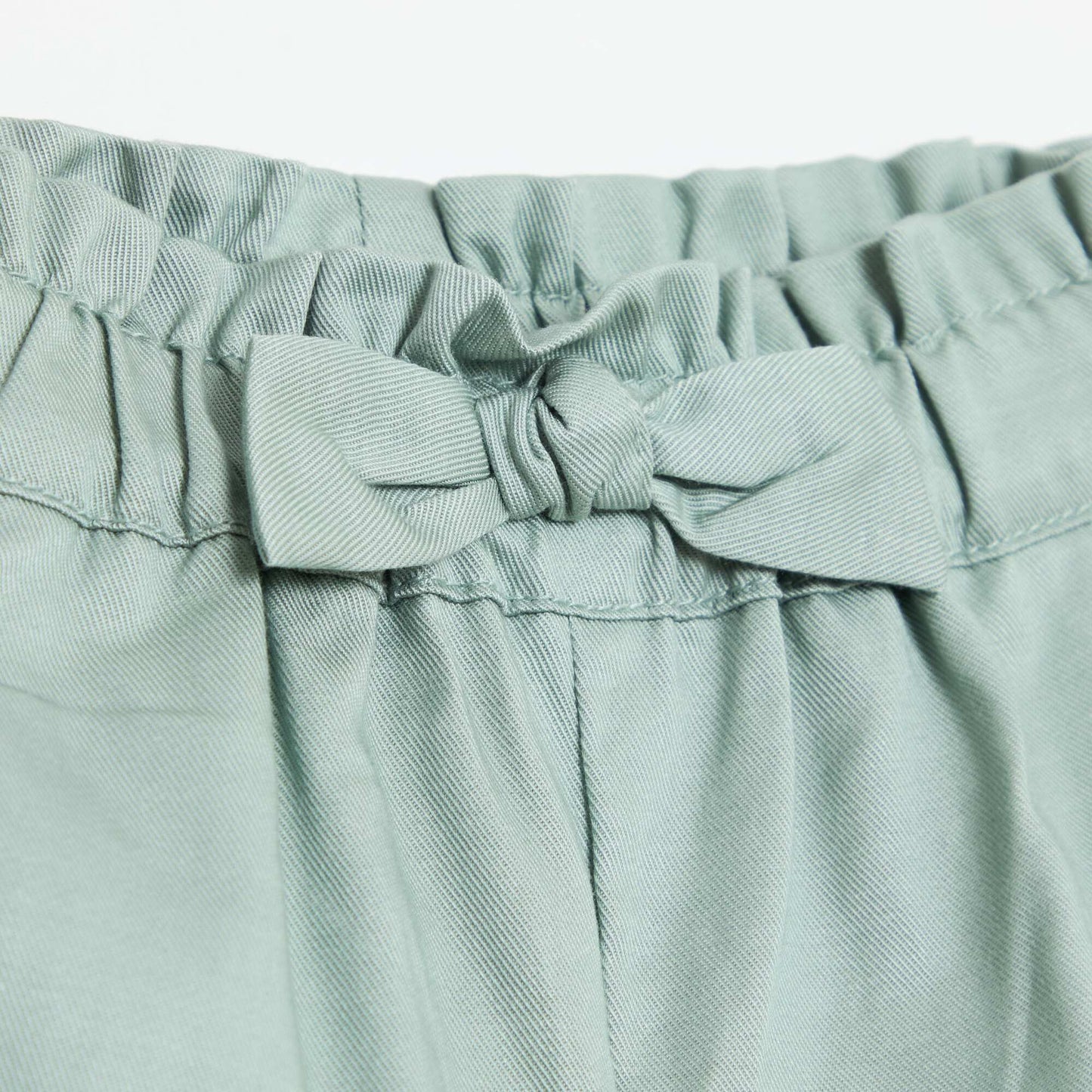 Tencel Trousers with Plain Bow GREEN