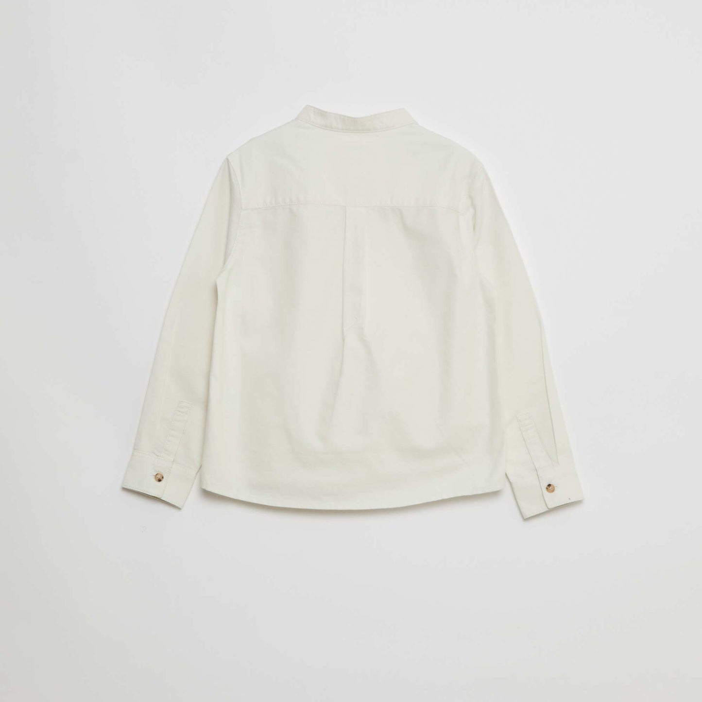 Oxford Mao Collar Shirt WHITE
