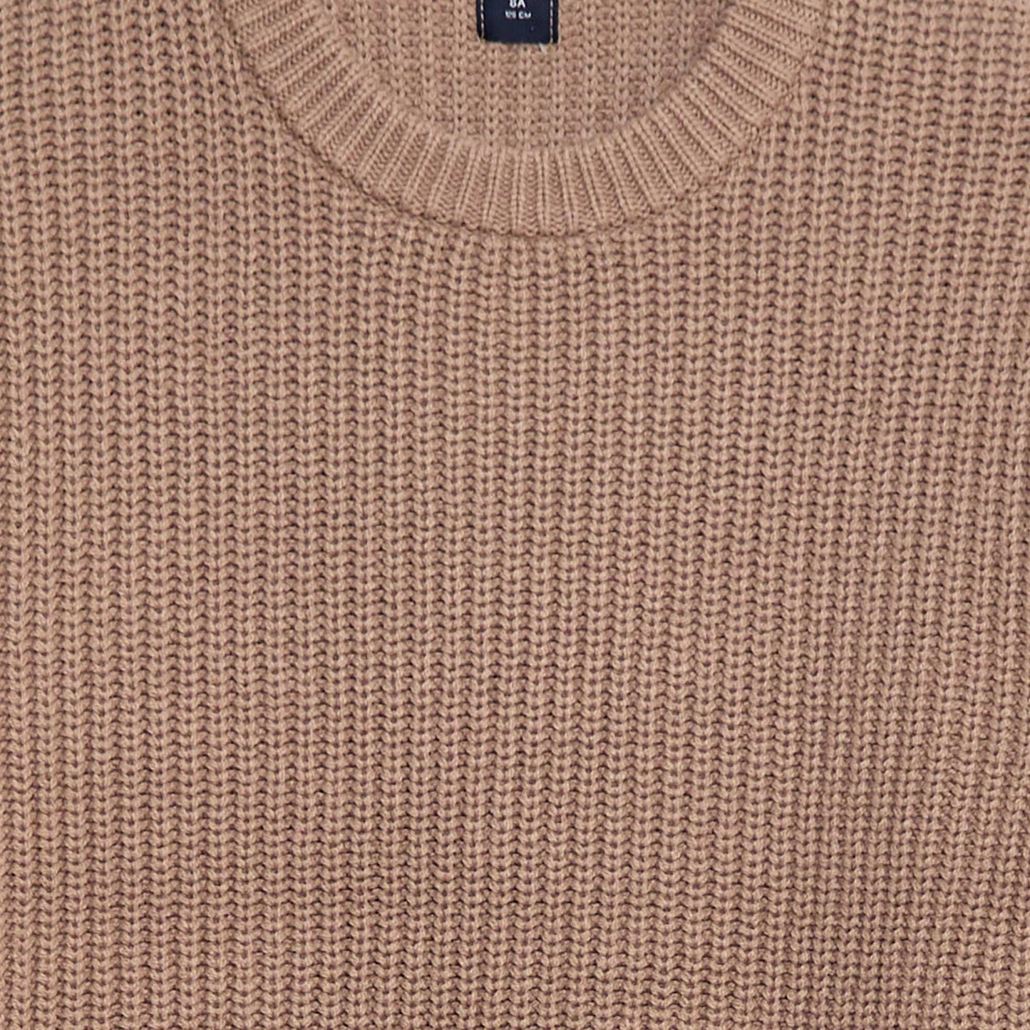 Color Block Knit Sweater BEIGE