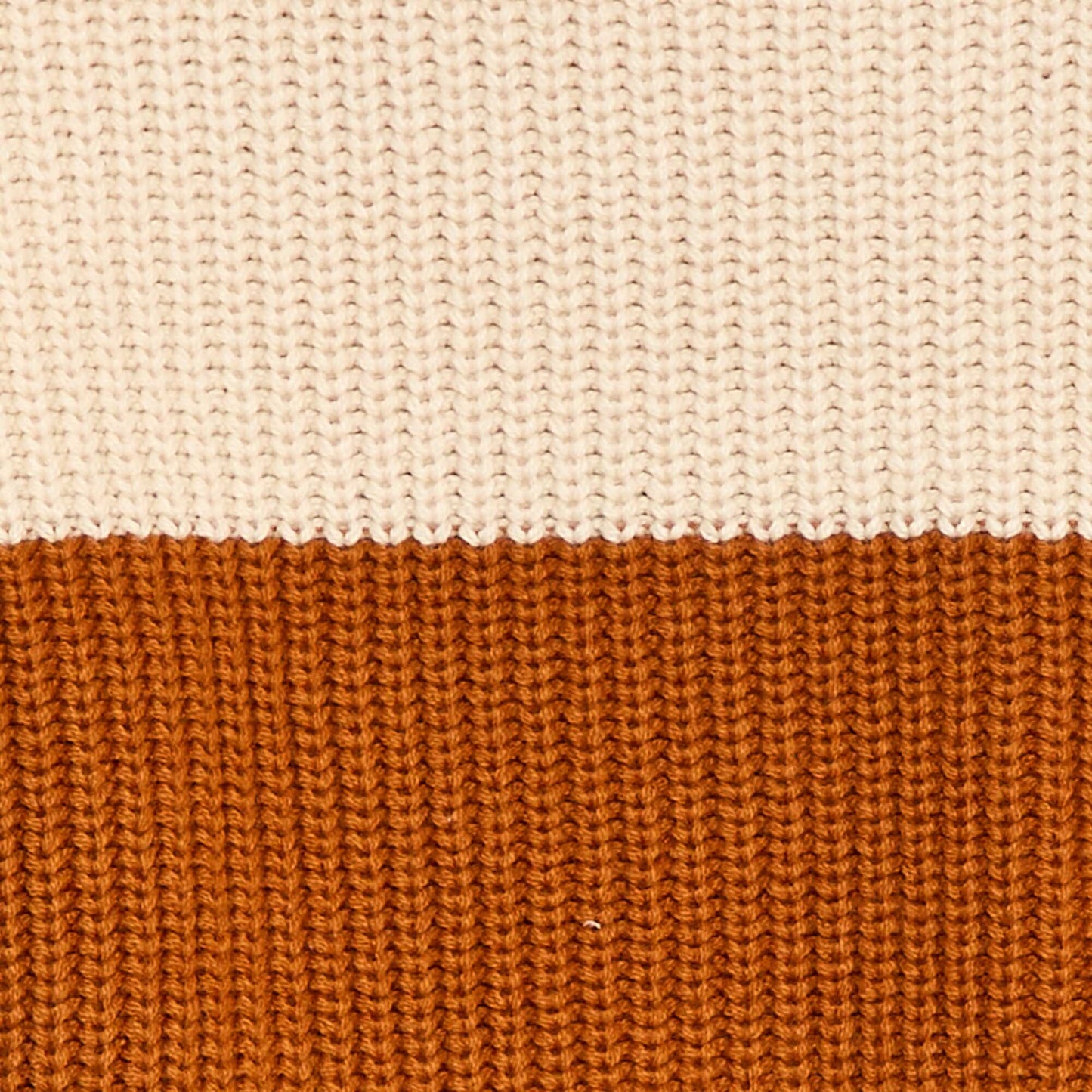 Color Block Knitted Sweater BEIGE
