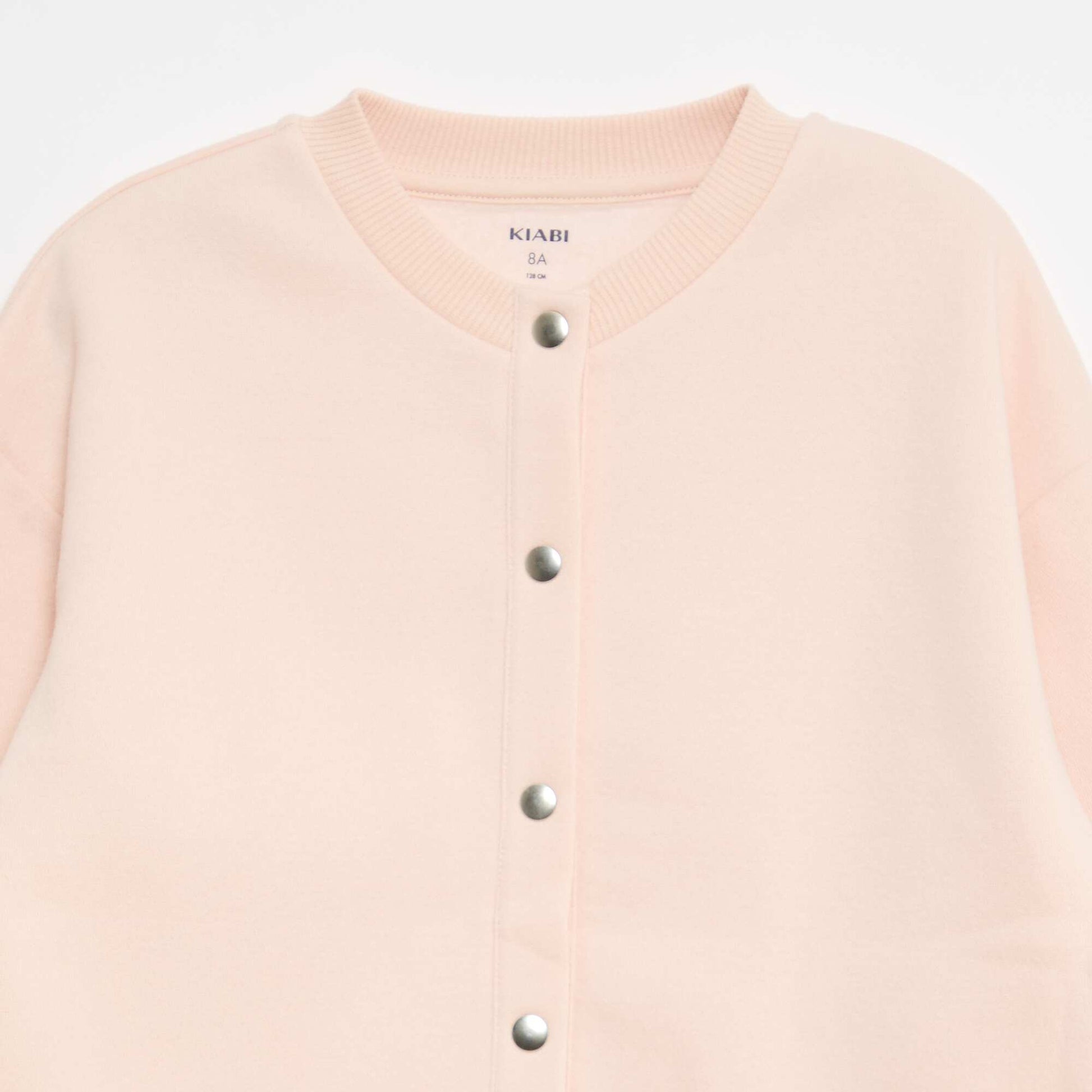 Buttoned Fleece Cardigan PINK