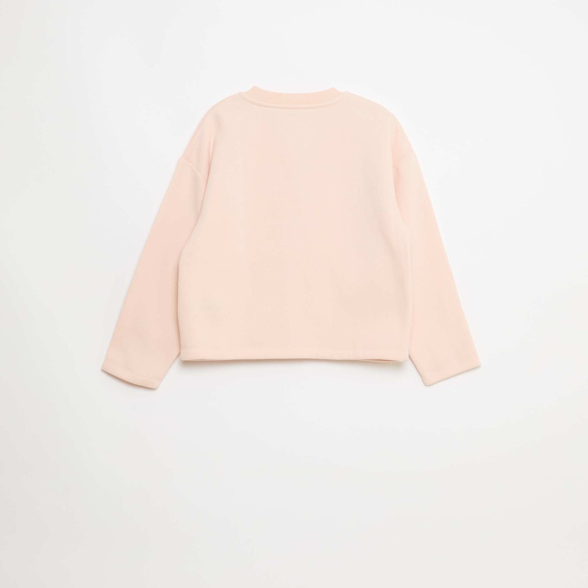 Buttoned Fleece Cardigan PINK